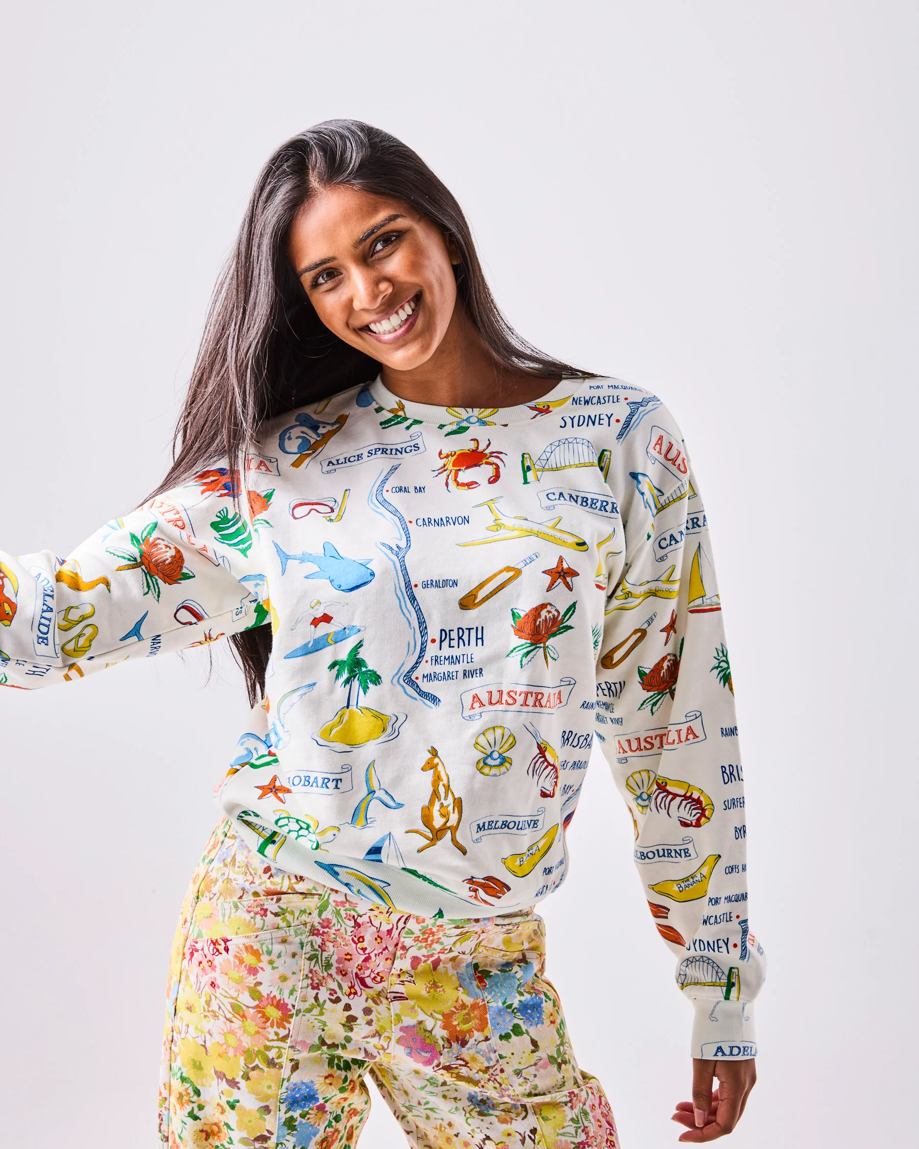 Aussie Road Trip Adult Organic Cotton Sweater - Image 5
