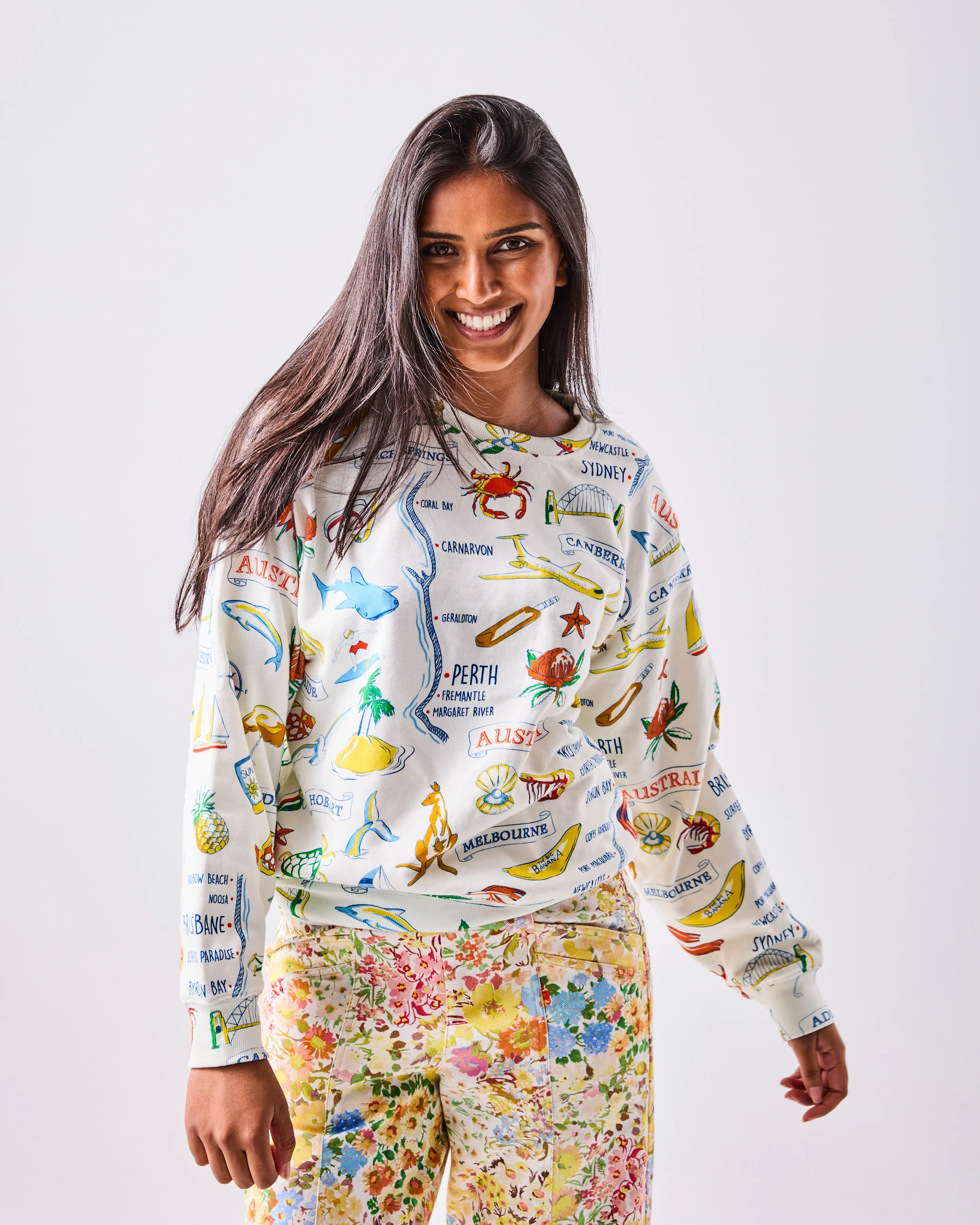 Aussie Road Trip Adult Organic Cotton Sweater - Image 6