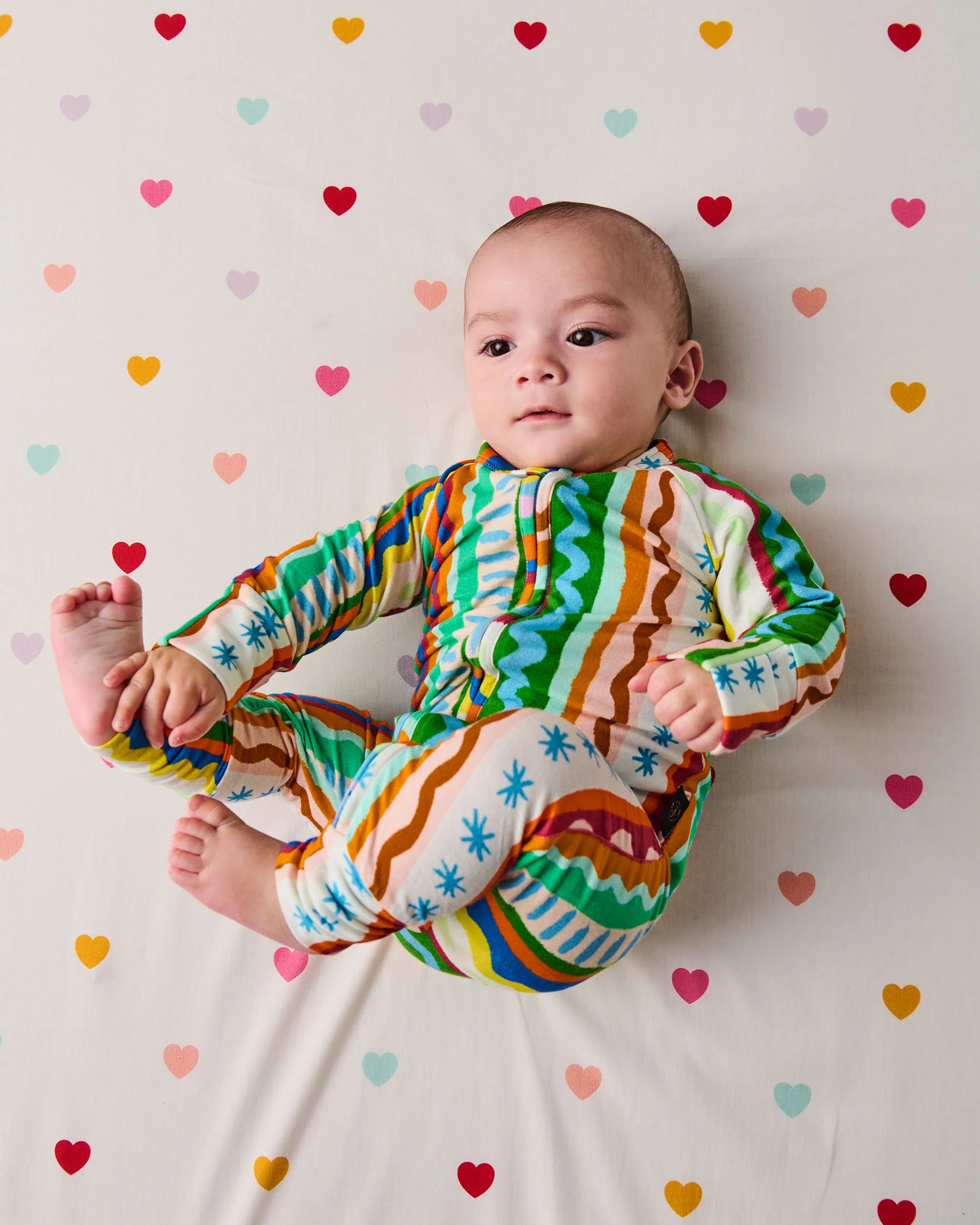 Beach Patterns Organic Long Sleeve Zip Romper - Image 6