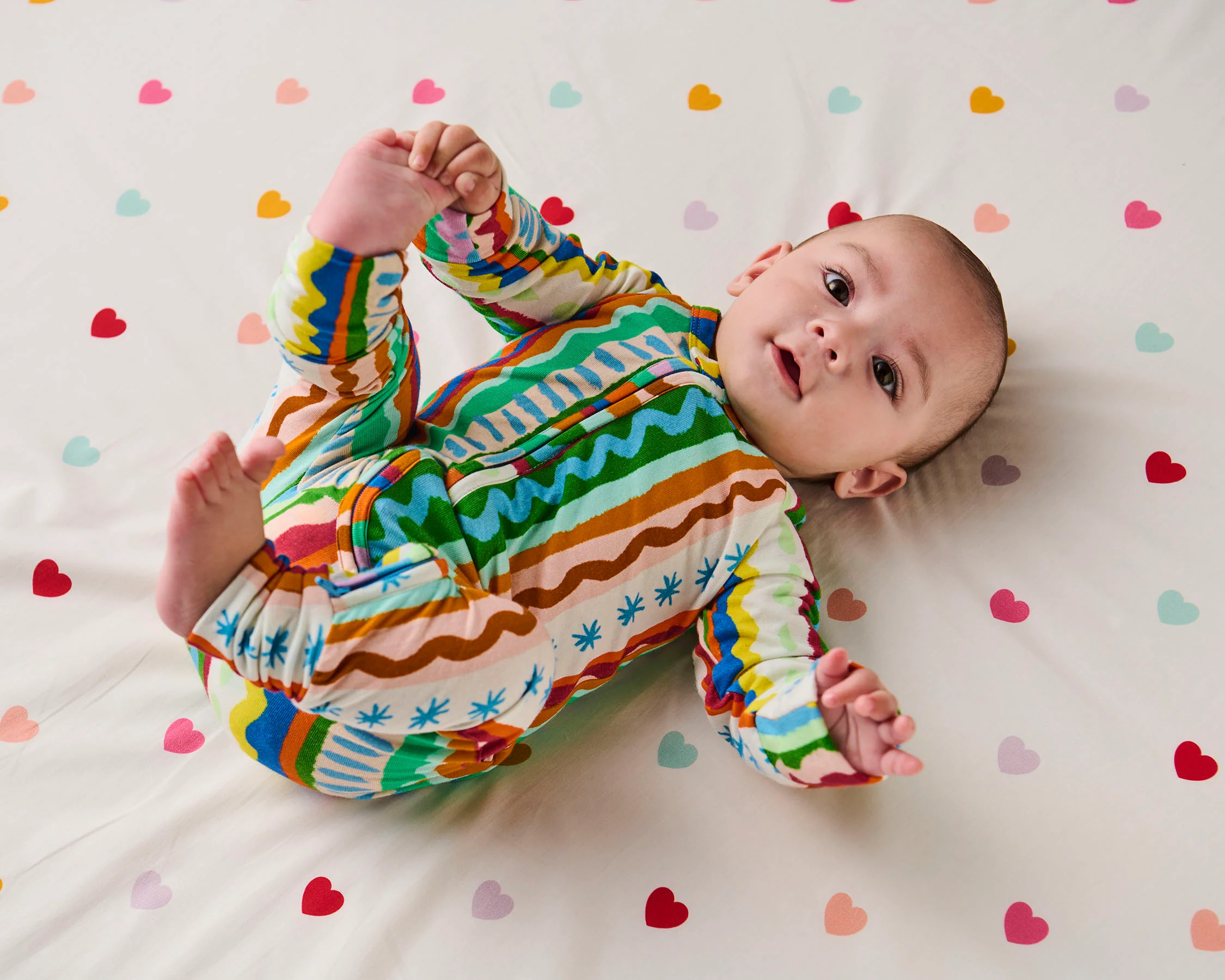 Beach Patterns Organic Long Sleeve Zip Romper - Image 7
