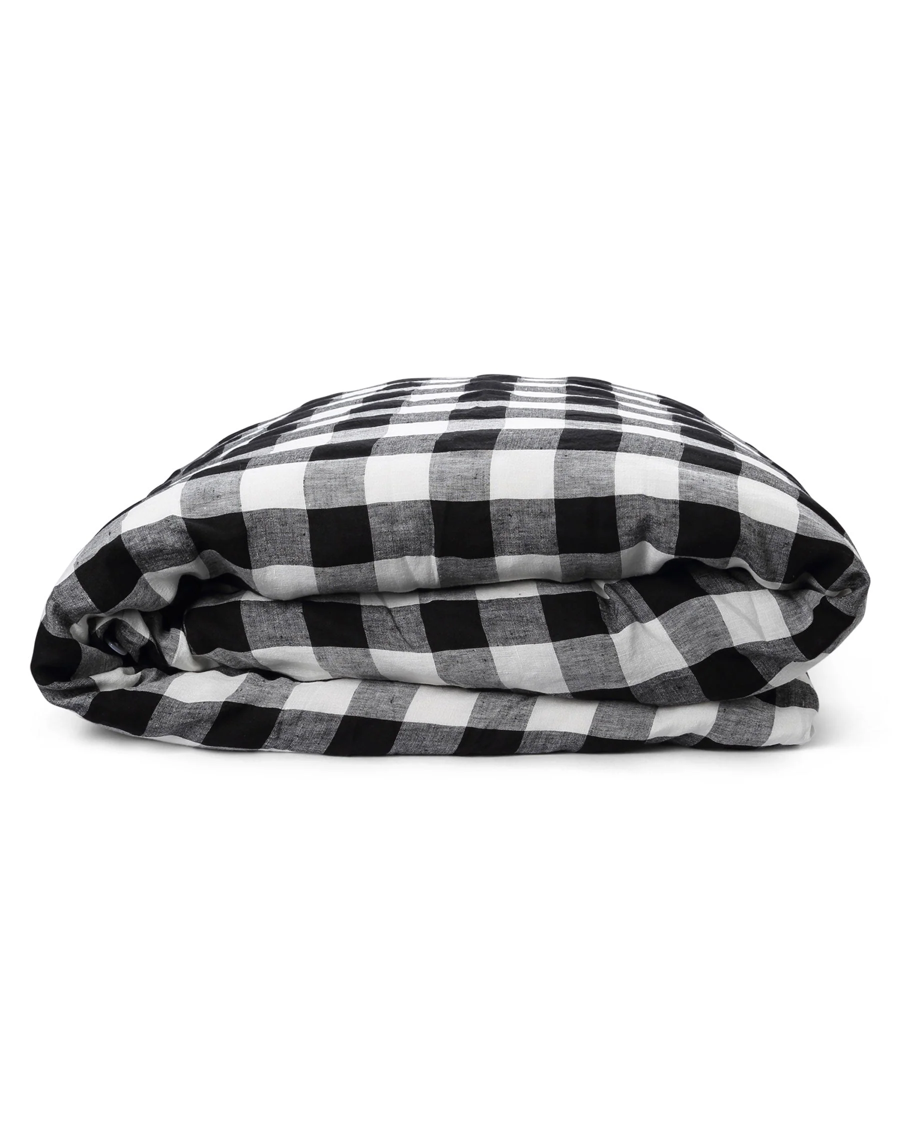 Black & White Gingham Linen Quilt Cover (US)