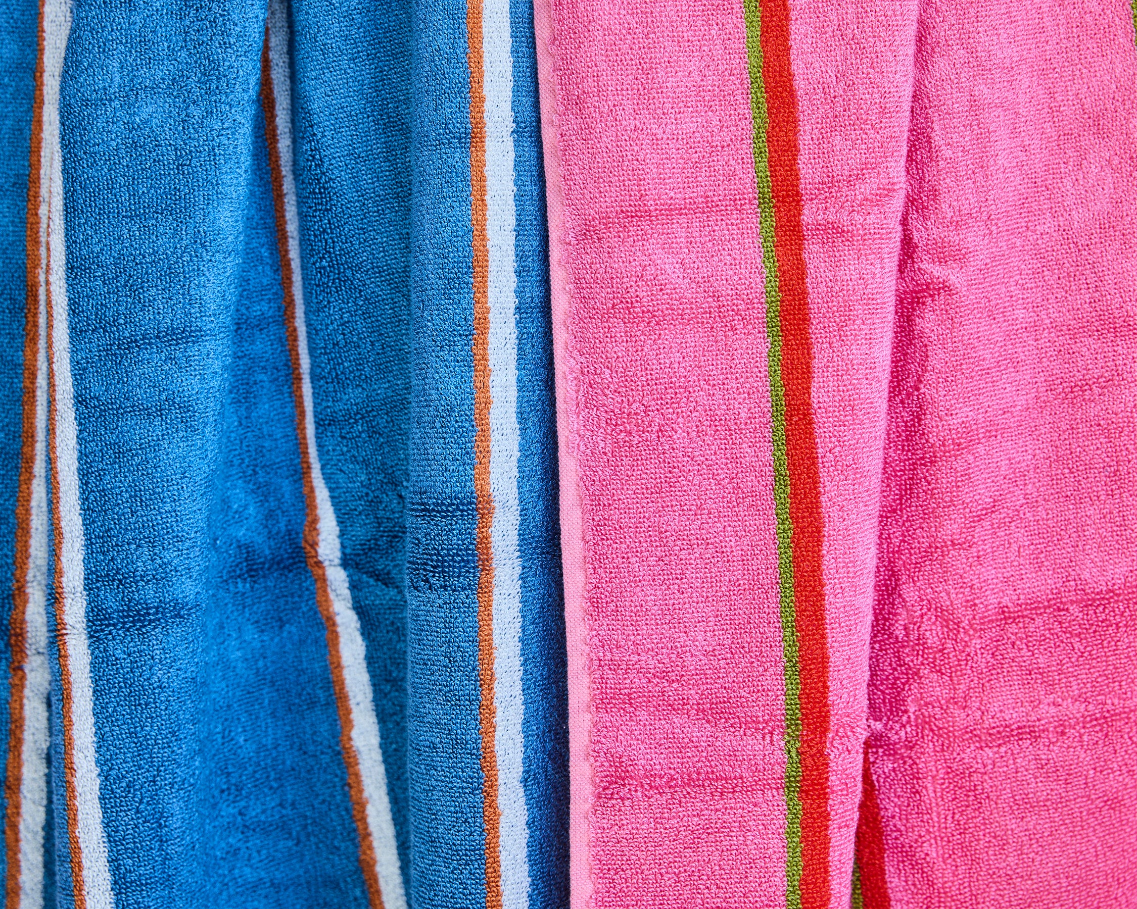 Blue Lagoon Stripe Bamboo Terry Baby Towel - Image 3