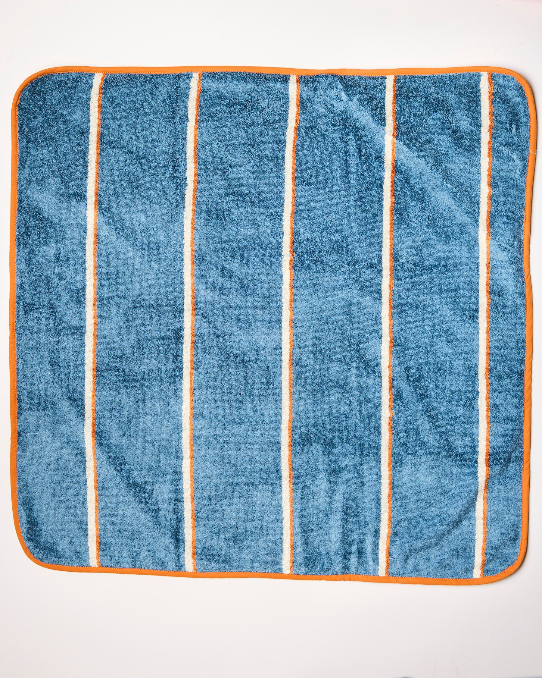 Blue Lagoon Stripe Bamboo Terry Baby Towel - Image 4
