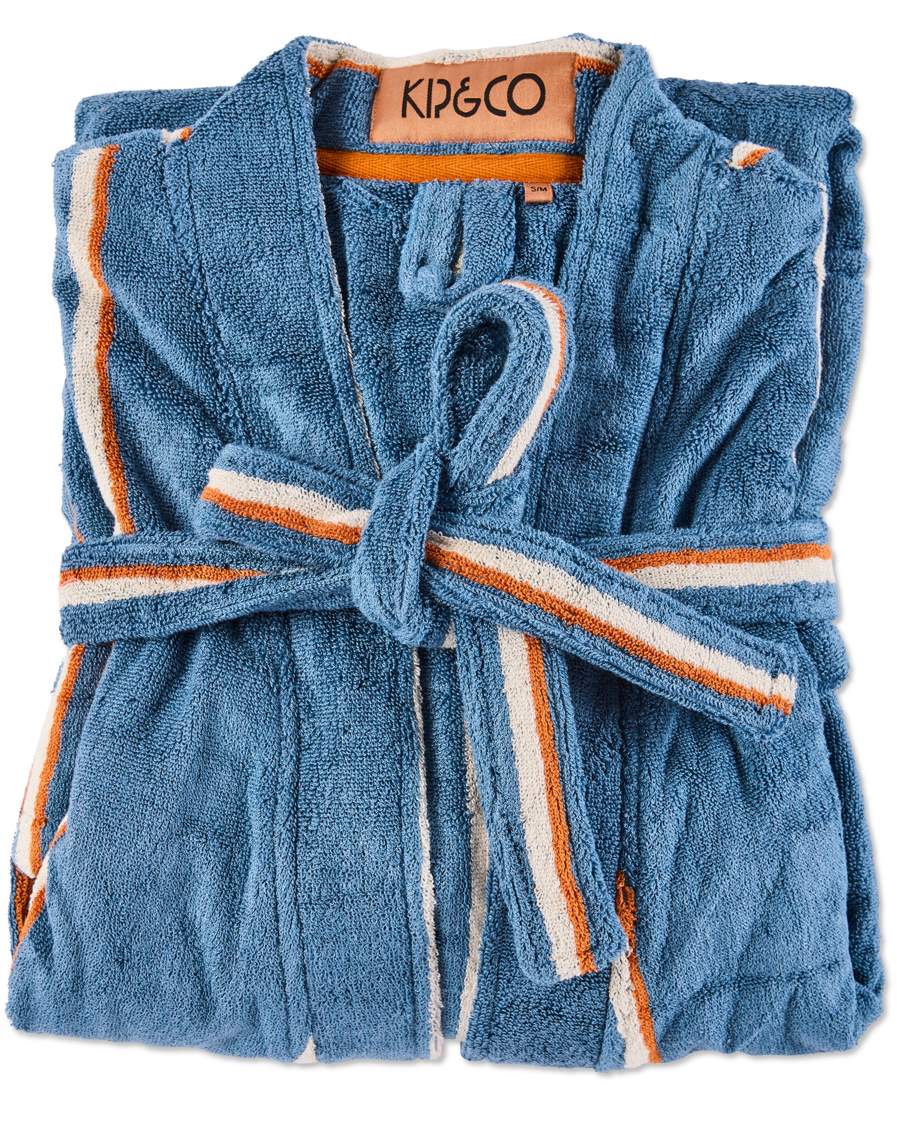 Blue Lagoon Stripe Bamboo Terry Bath Robe - Image 10