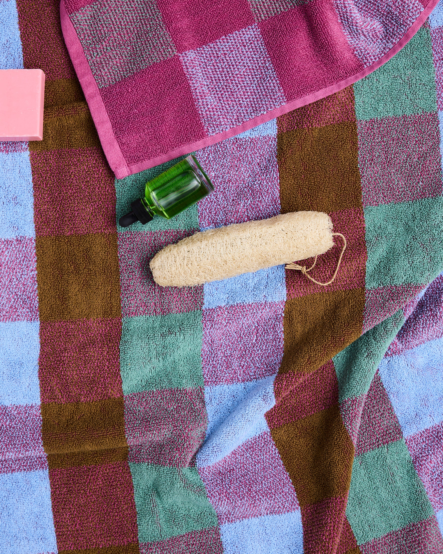 Bondi Tartan Terry Bath Towel - Image 2
