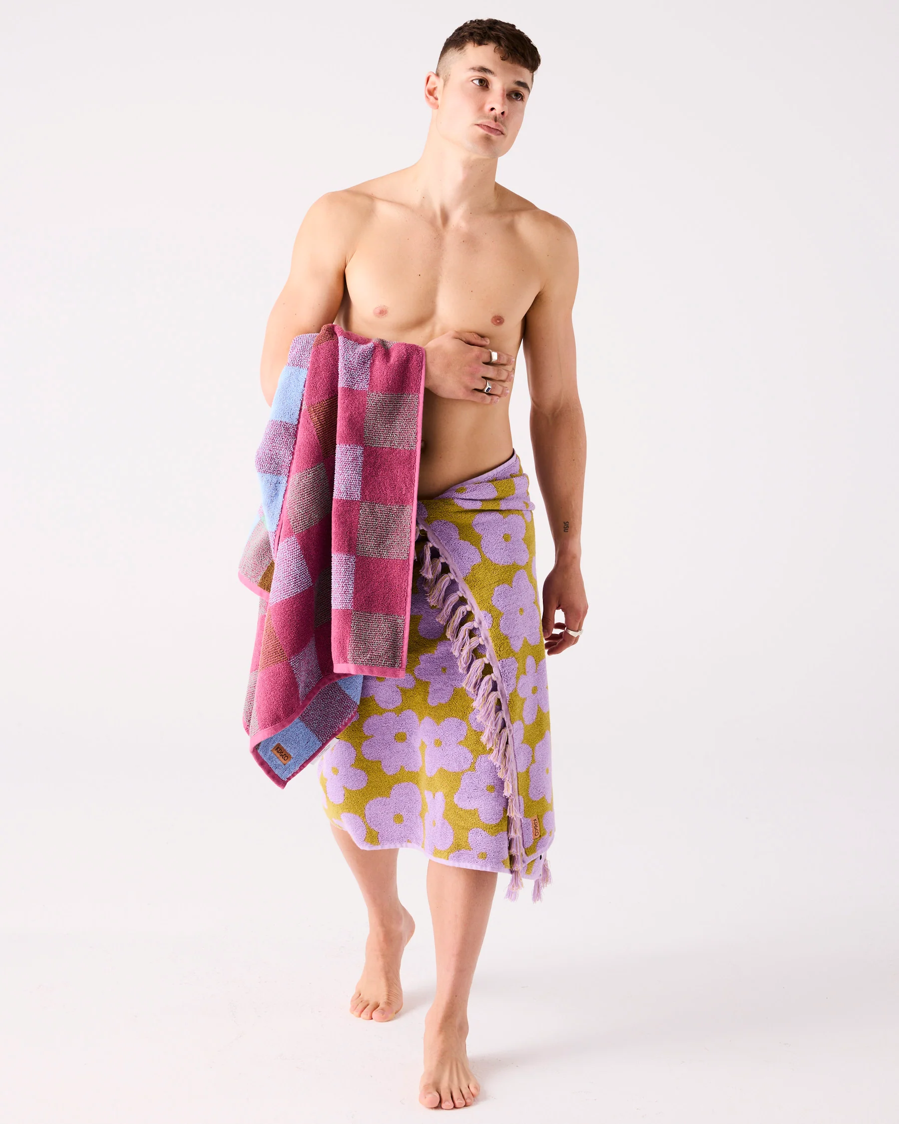 Bondi Tartan Terry Bath Towel - Image 5