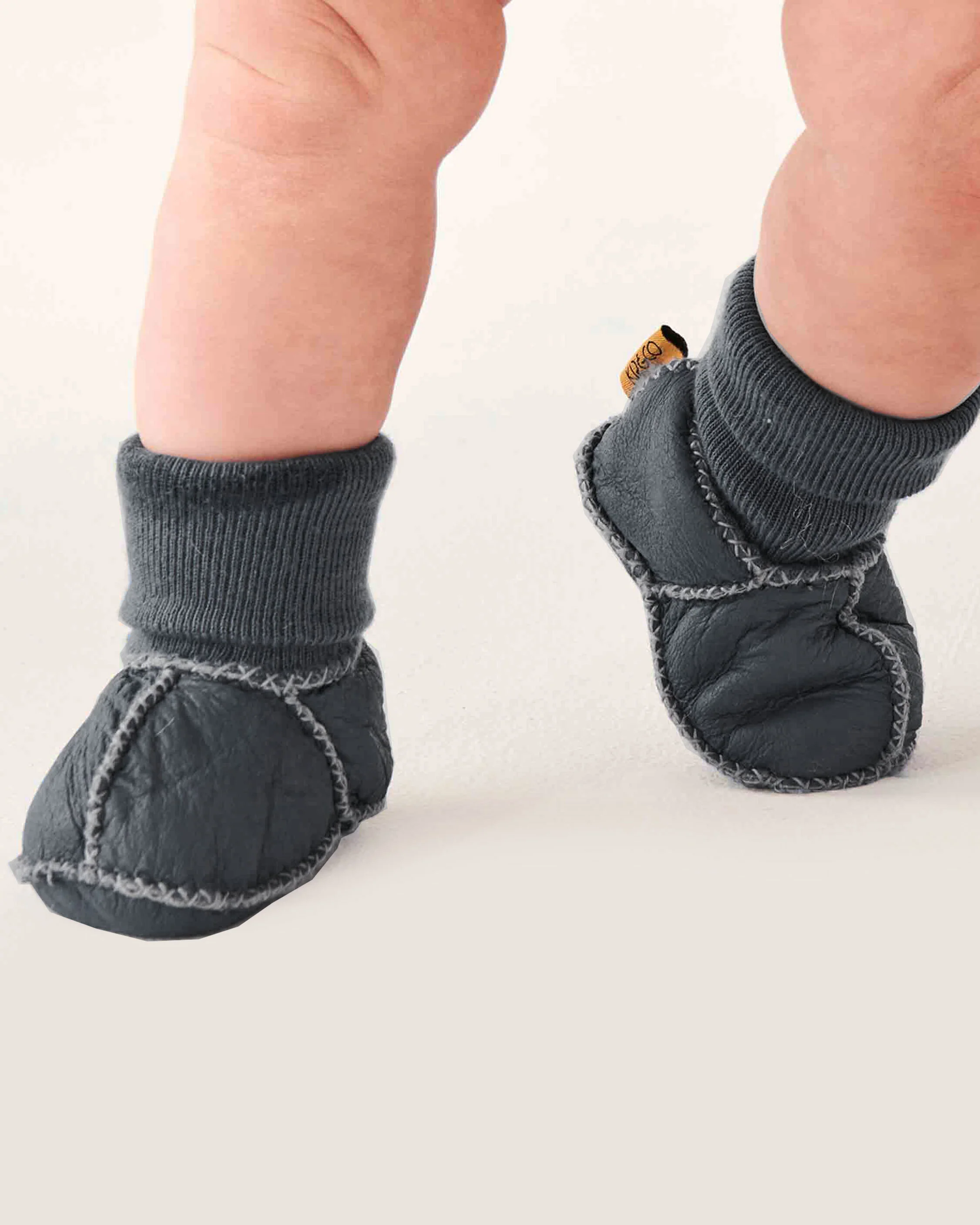 Dark Grey Baby Booties - Image 3