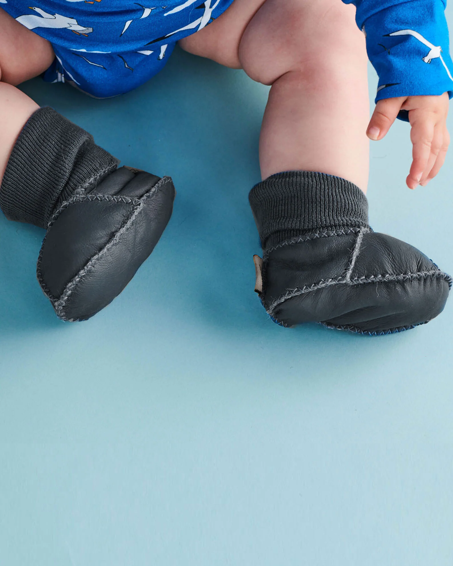 Dark Grey Baby Booties - Image 4