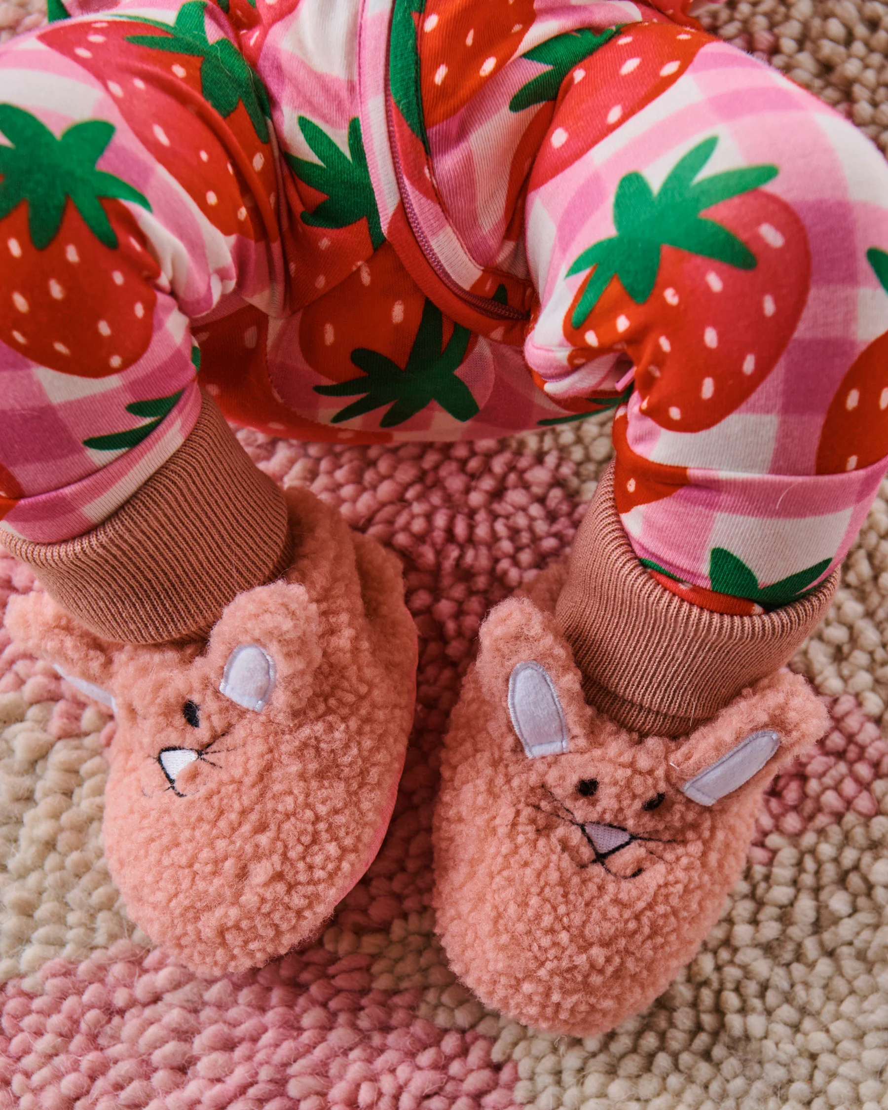 Bunny Pink Baby Booties - Image 2