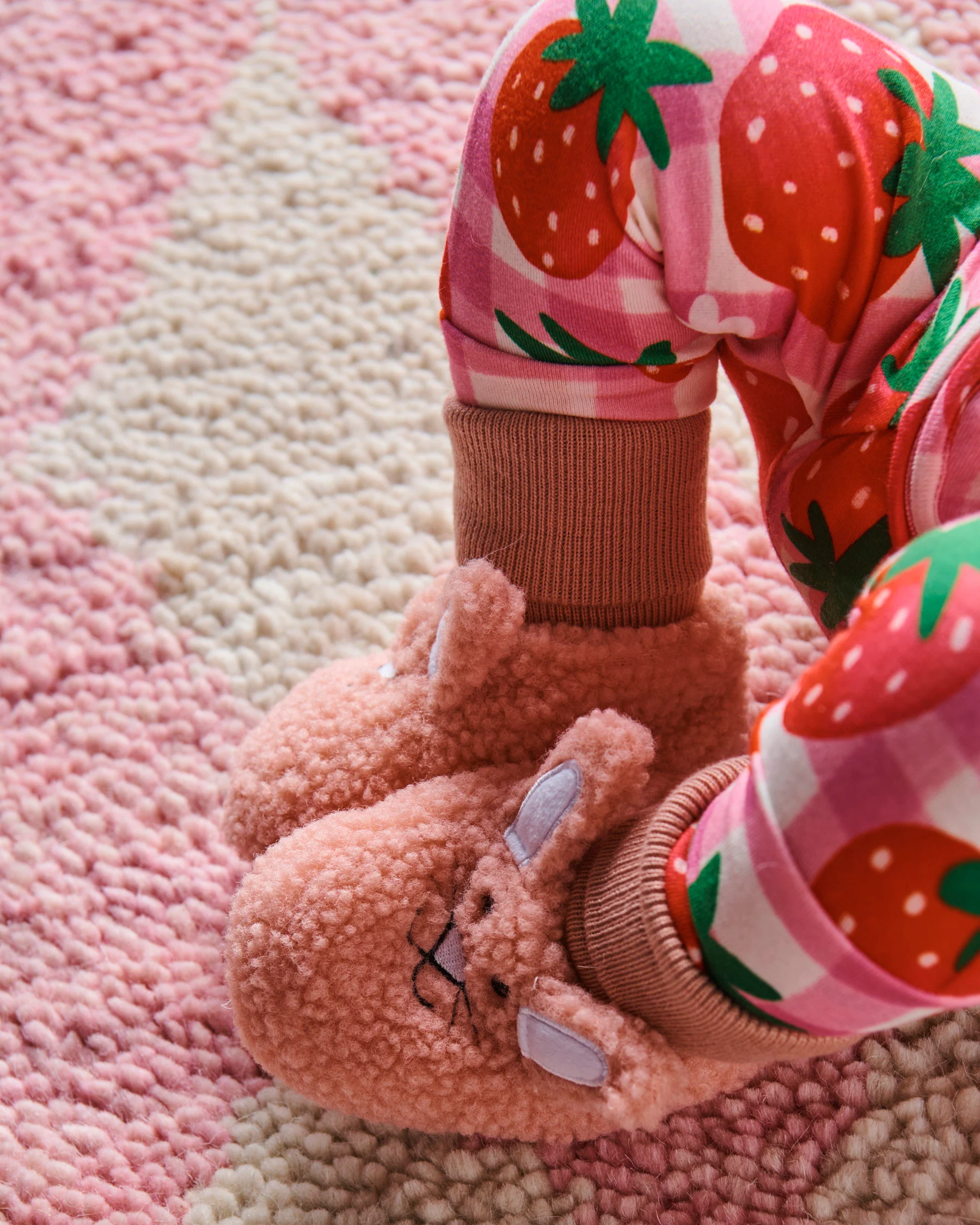 Bunny Pink Baby Booties - Image 3