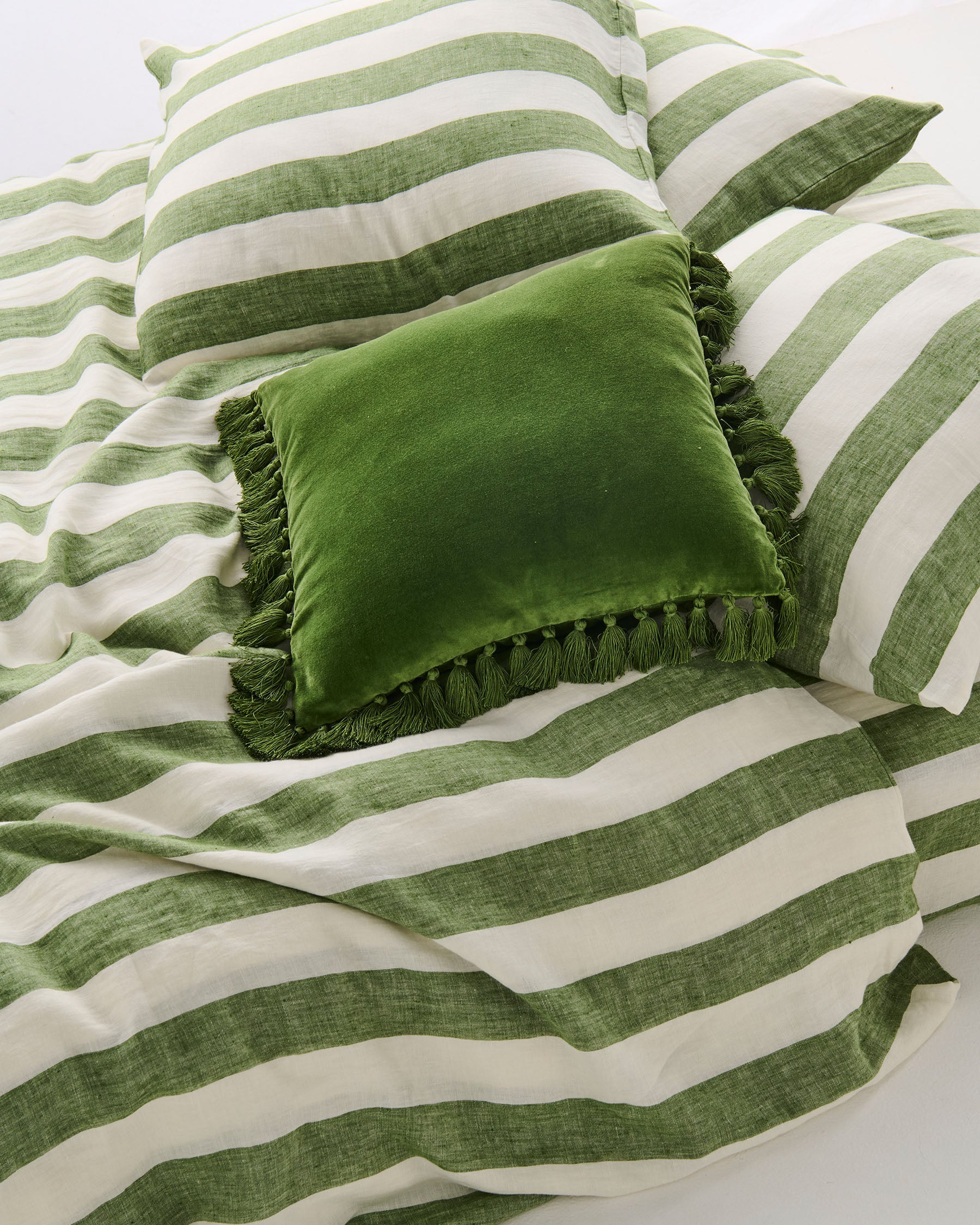 Campsite Velvet Tassel Cushion - Image 2