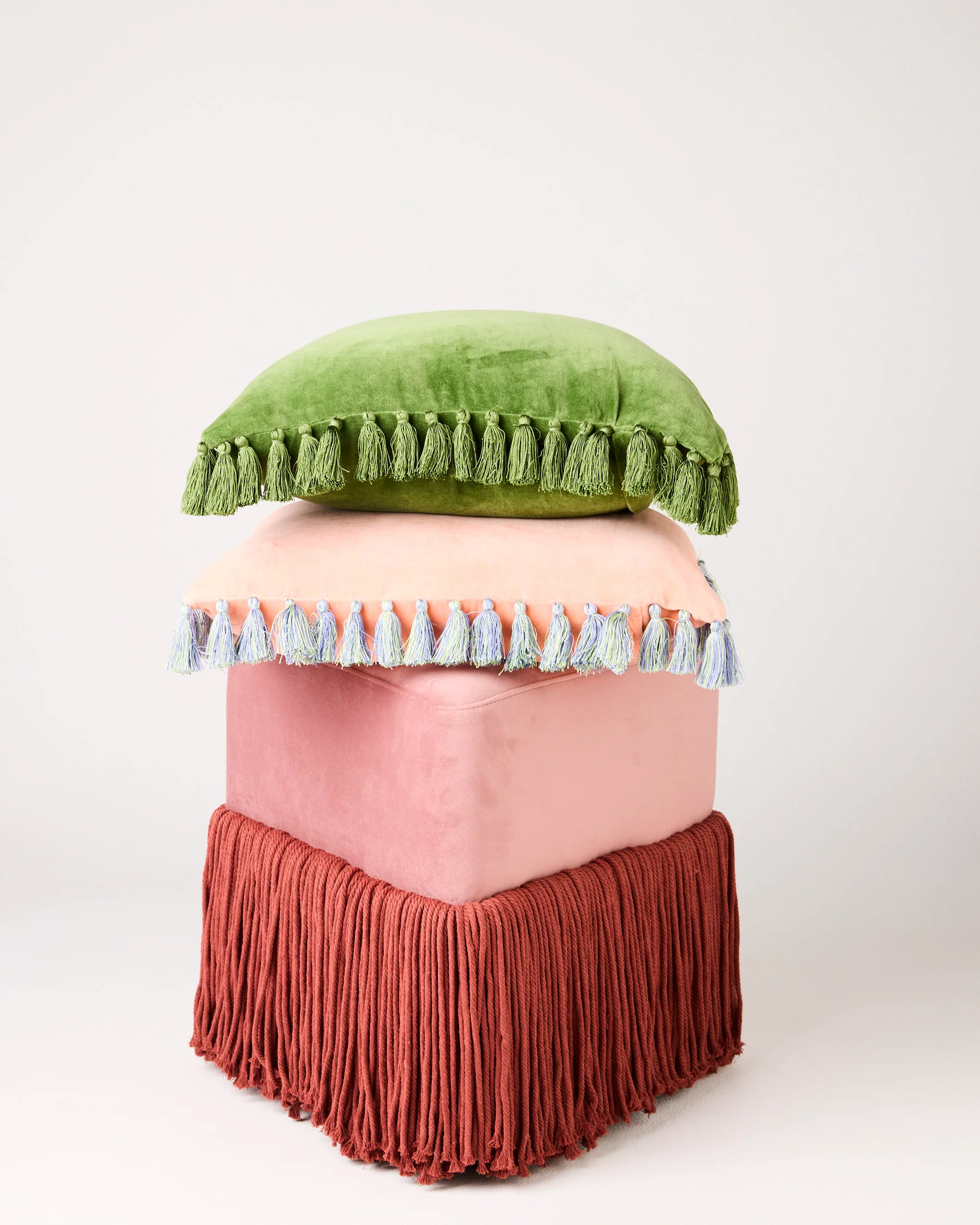 Campsite Velvet Tassel Cushion - Image 5