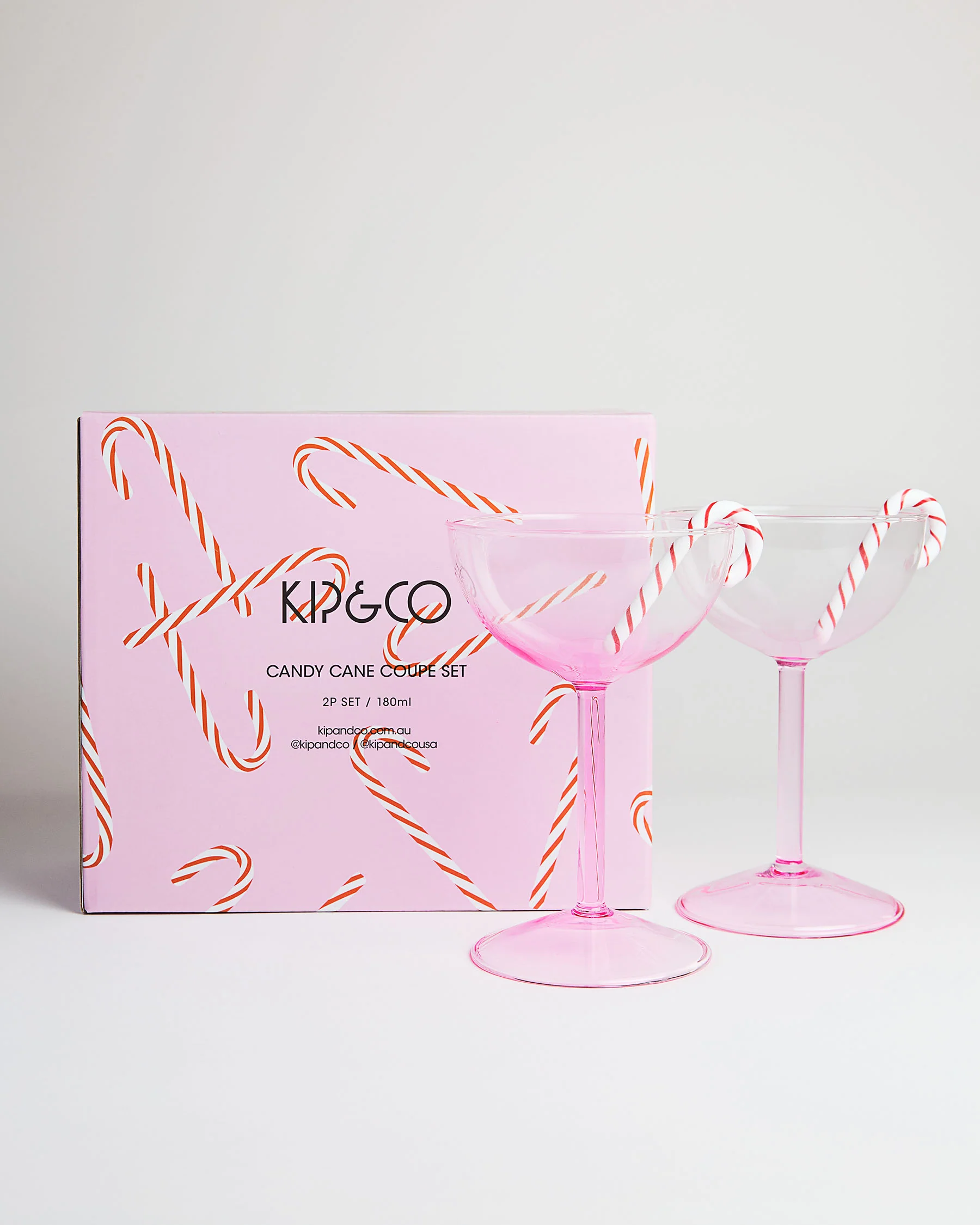 Candy Cane Coupe Glass 2P Set - Image 10