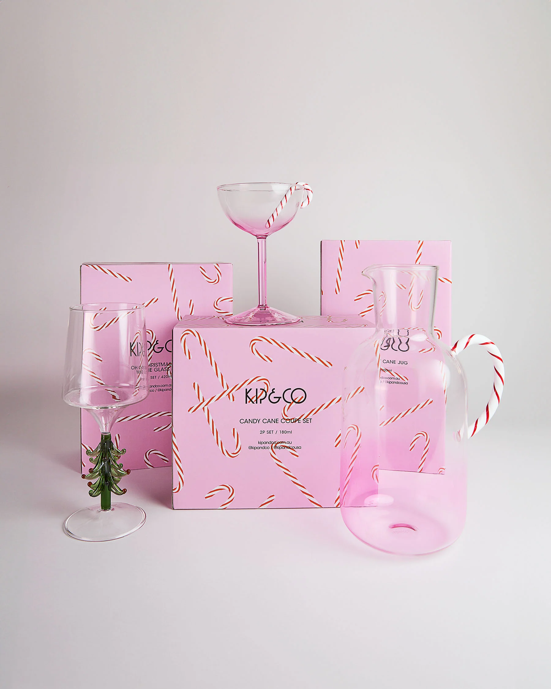 Candy Cane Coupe Glass 2P Set - Image 11