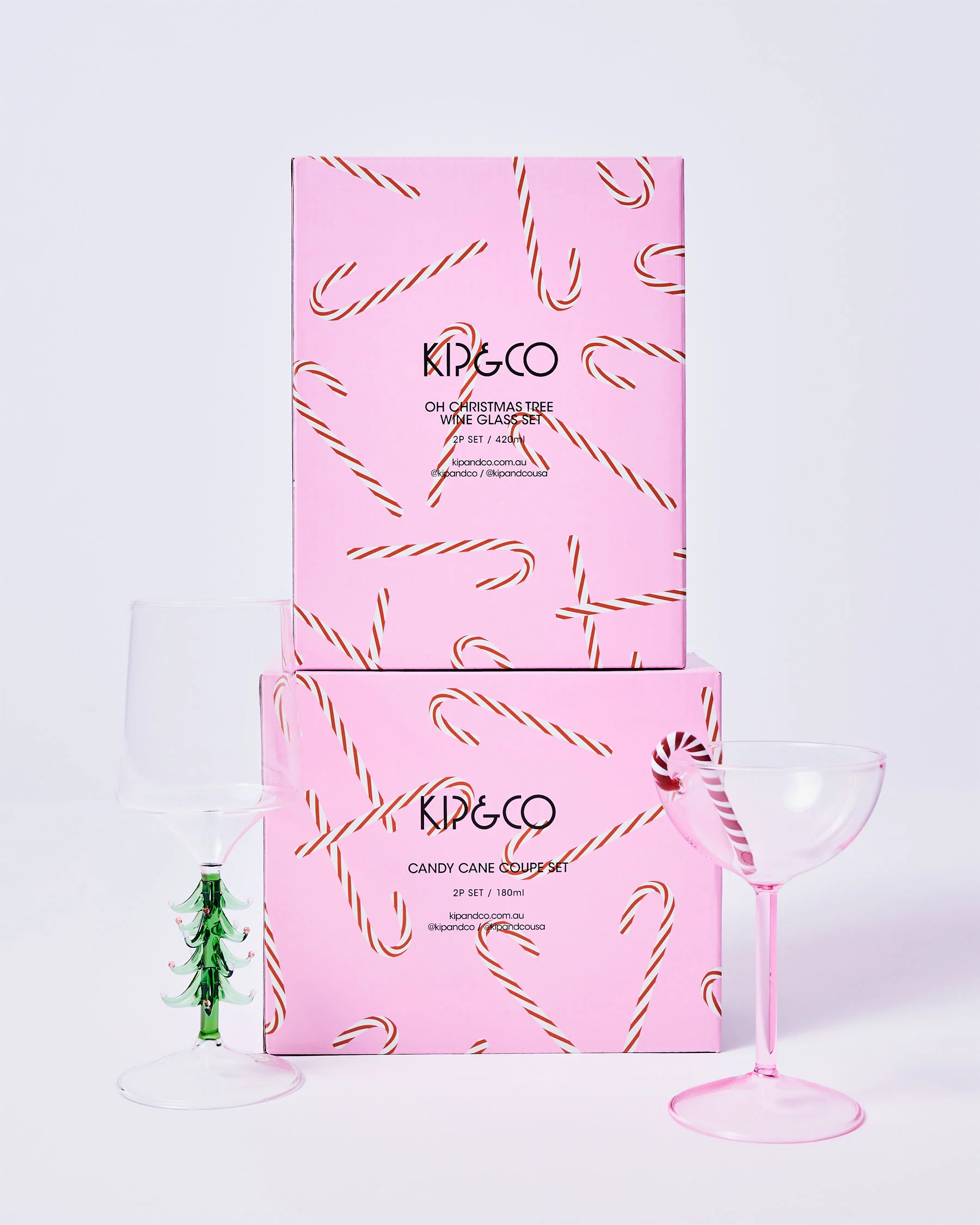 Candy Cane Coupe Glass 2P Set - Image 12
