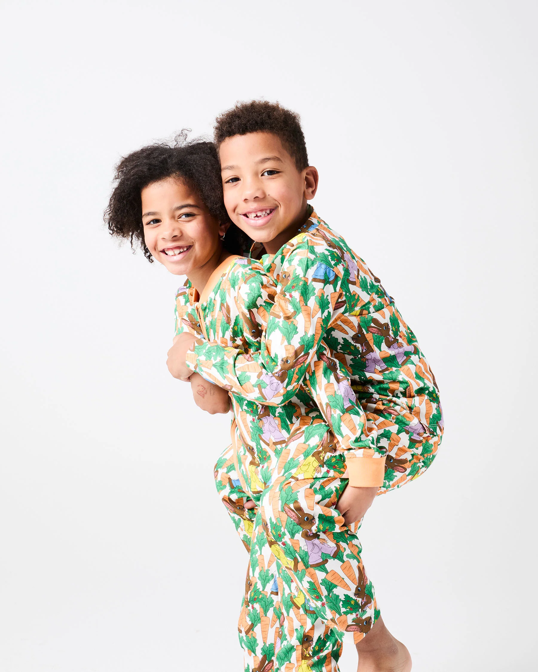 Carrot Joy Kids Organic Cotton Long Sleeve Top & Pant Pyjama Set - Image 3