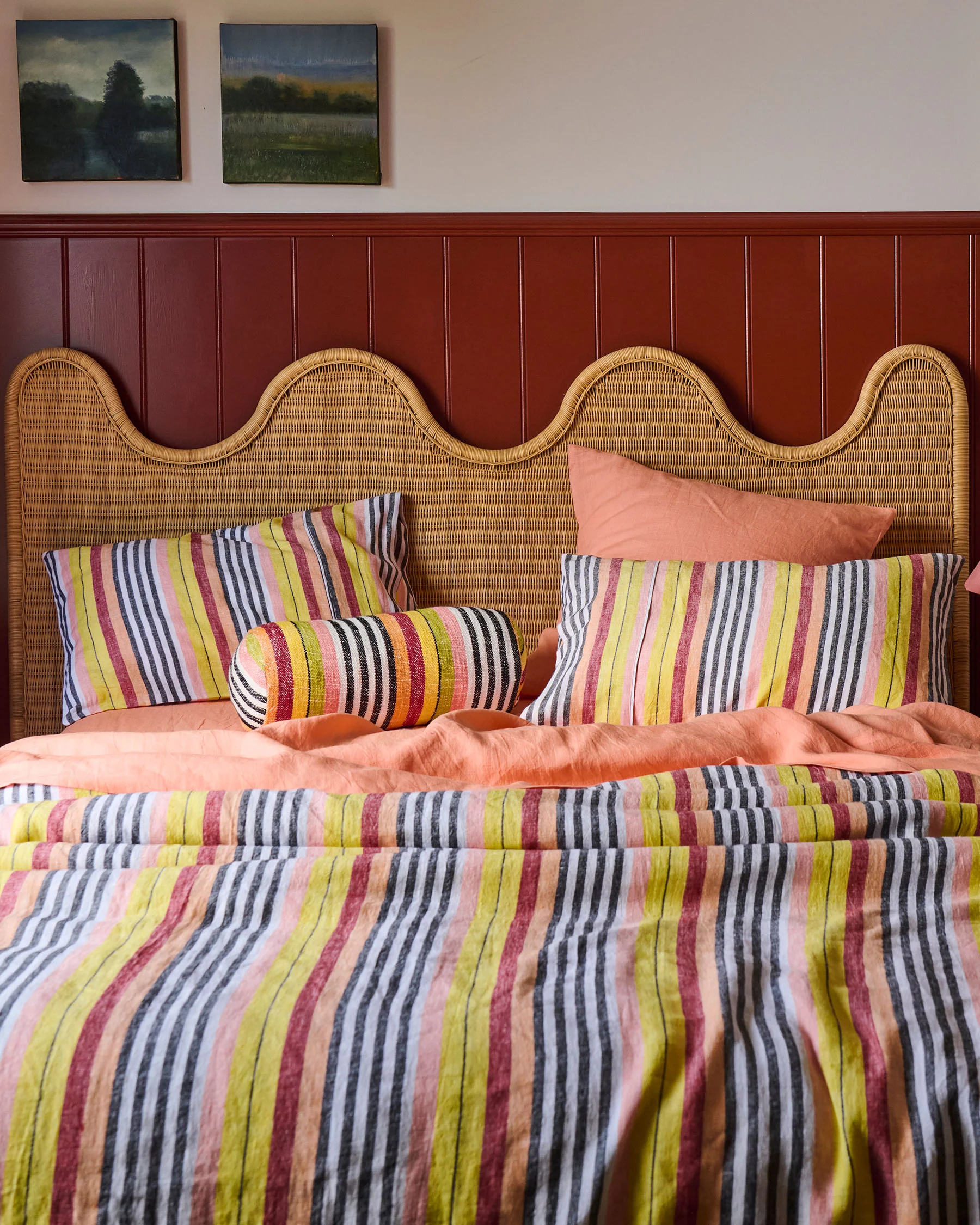 Casablanca Stripe Linen Quilt Cover - Image 5