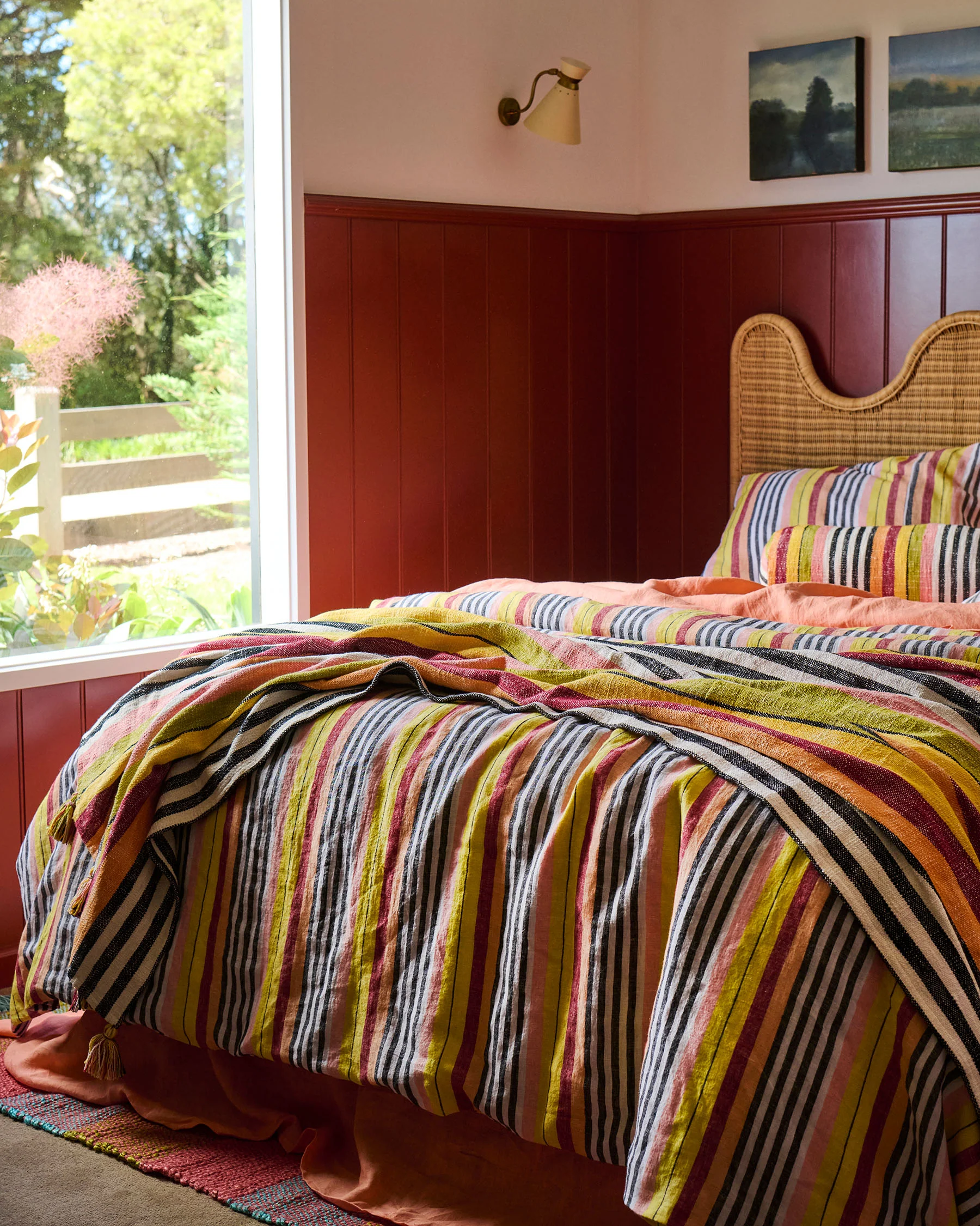 Casablanca Stripe Linen Quilt Cover - Image 6