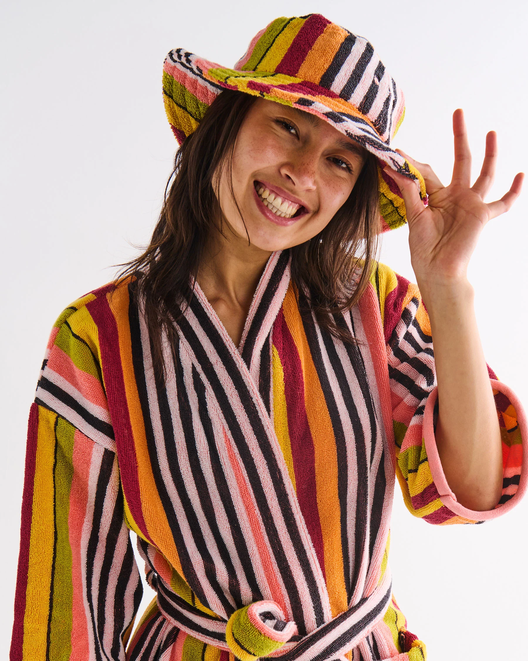 Casablanca Stripe Terry Beach Hat - Image 7