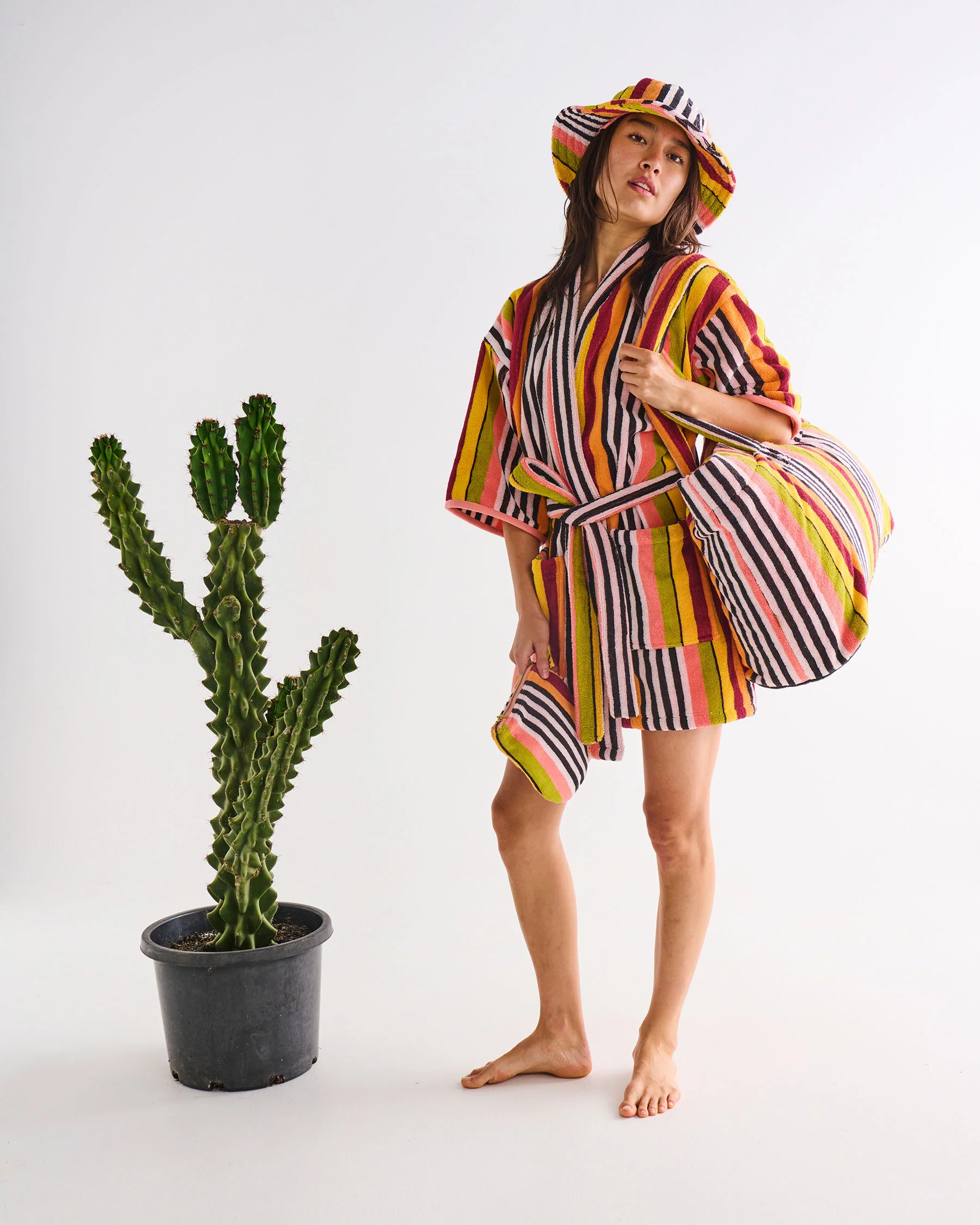 Casablanca Stripe Terry Oversized Beach Bag - Image 5