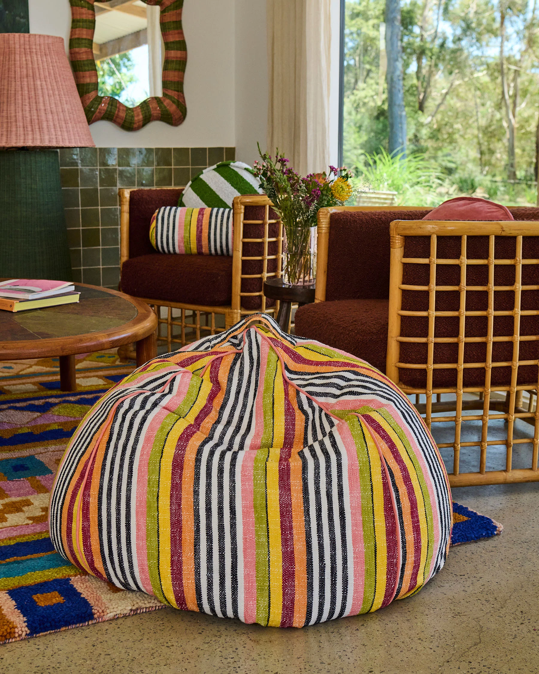 Casablanca Stripe Woven Beanbag - Image 2
