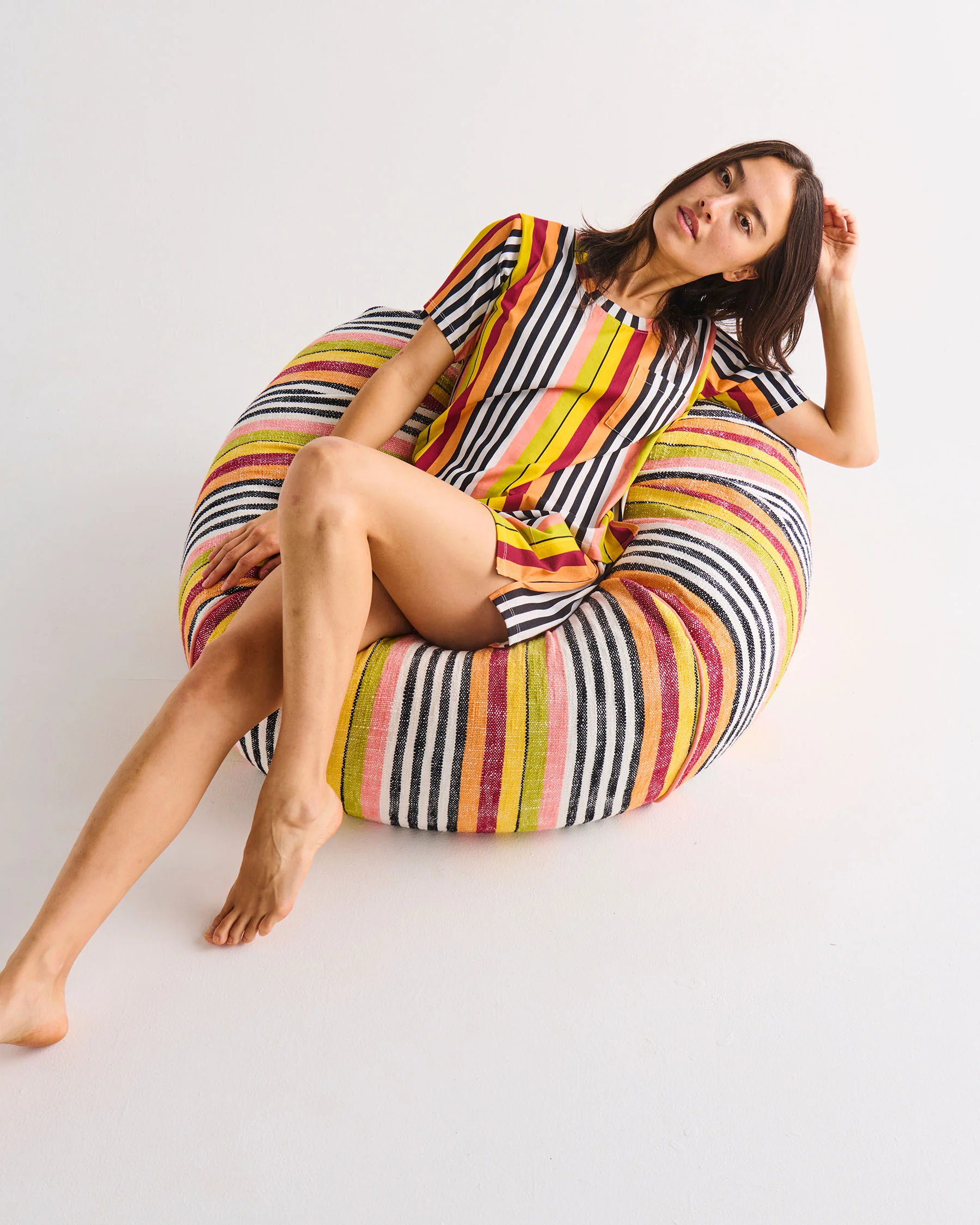 Casablanca Stripe Woven Beanbag - Image 3