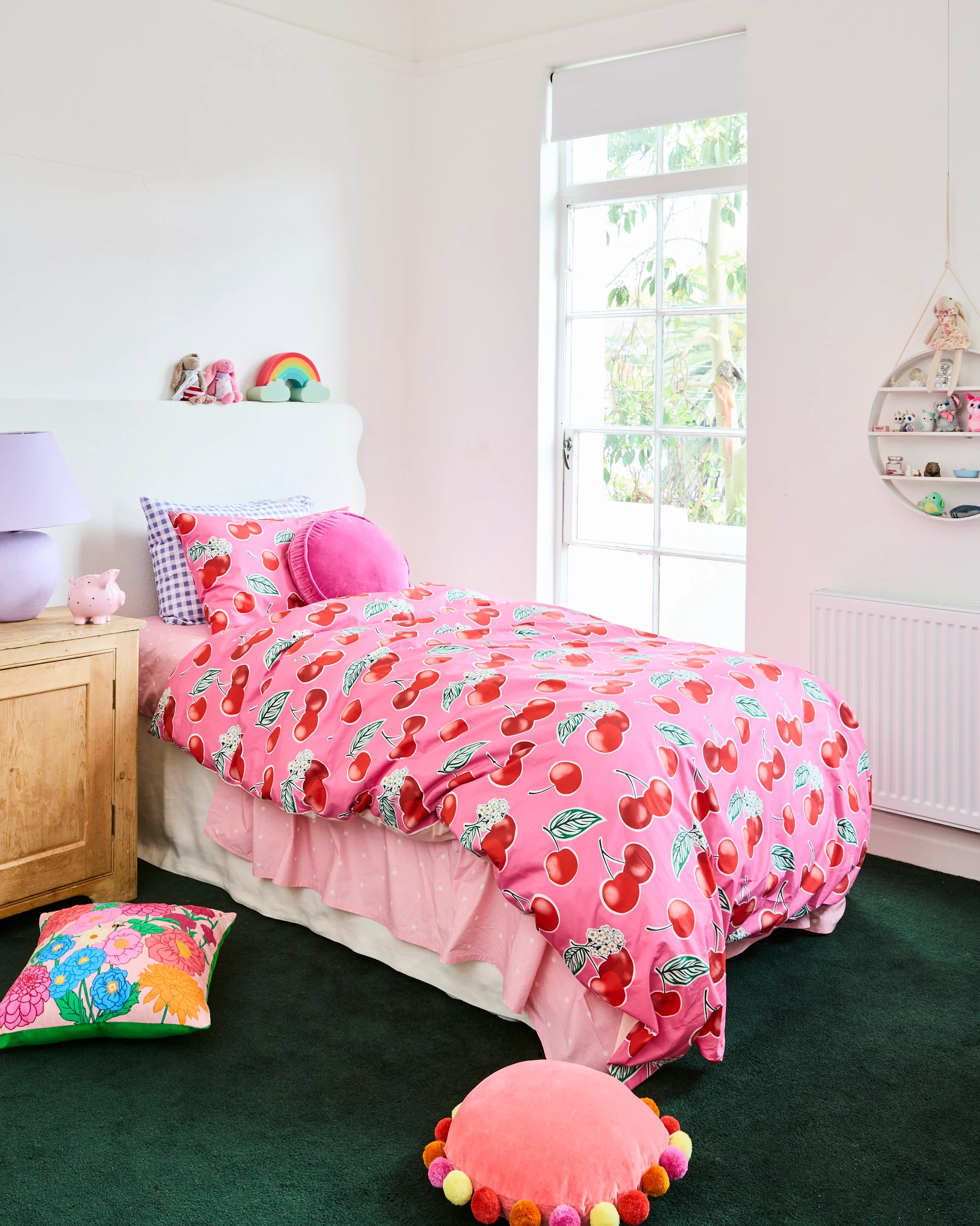 Cherry Blossom Organic Cotton Quilt Cover - Image 3