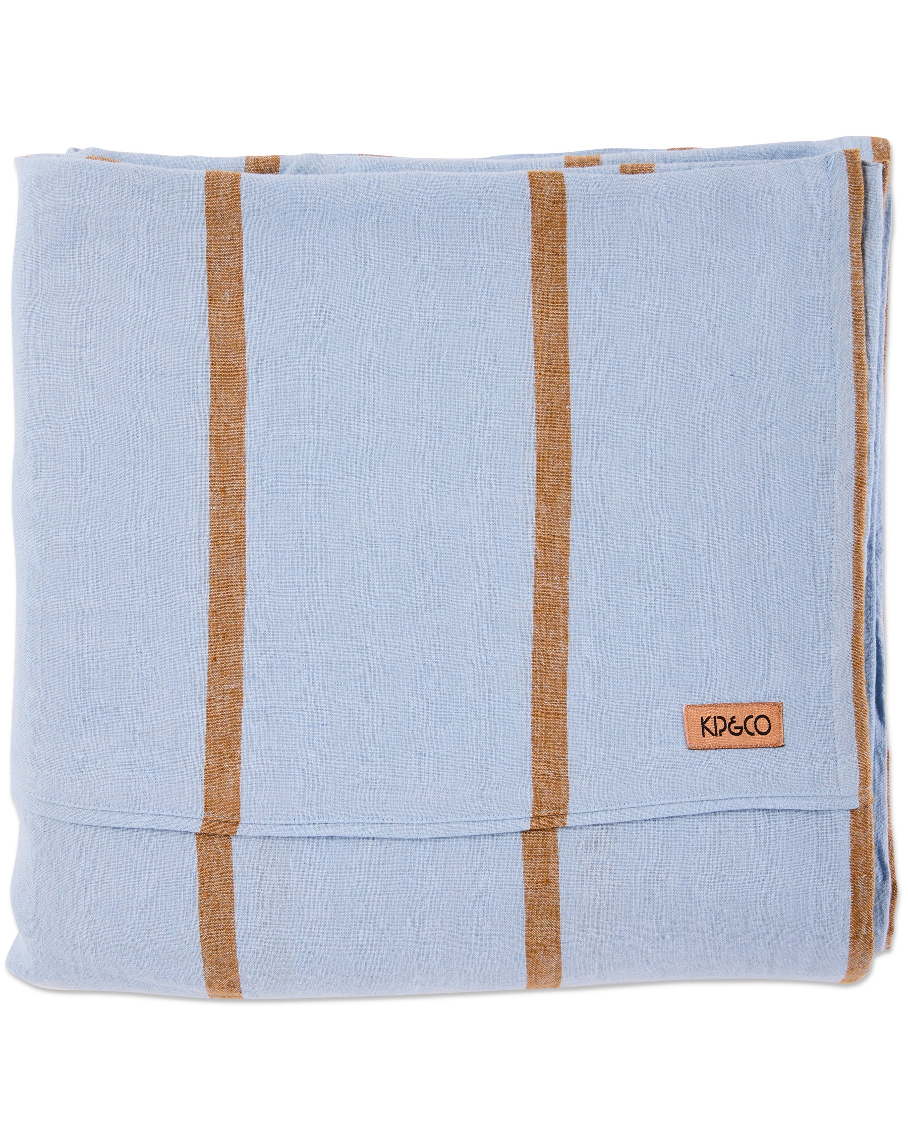 Como Stripe Linen Flat Sheet