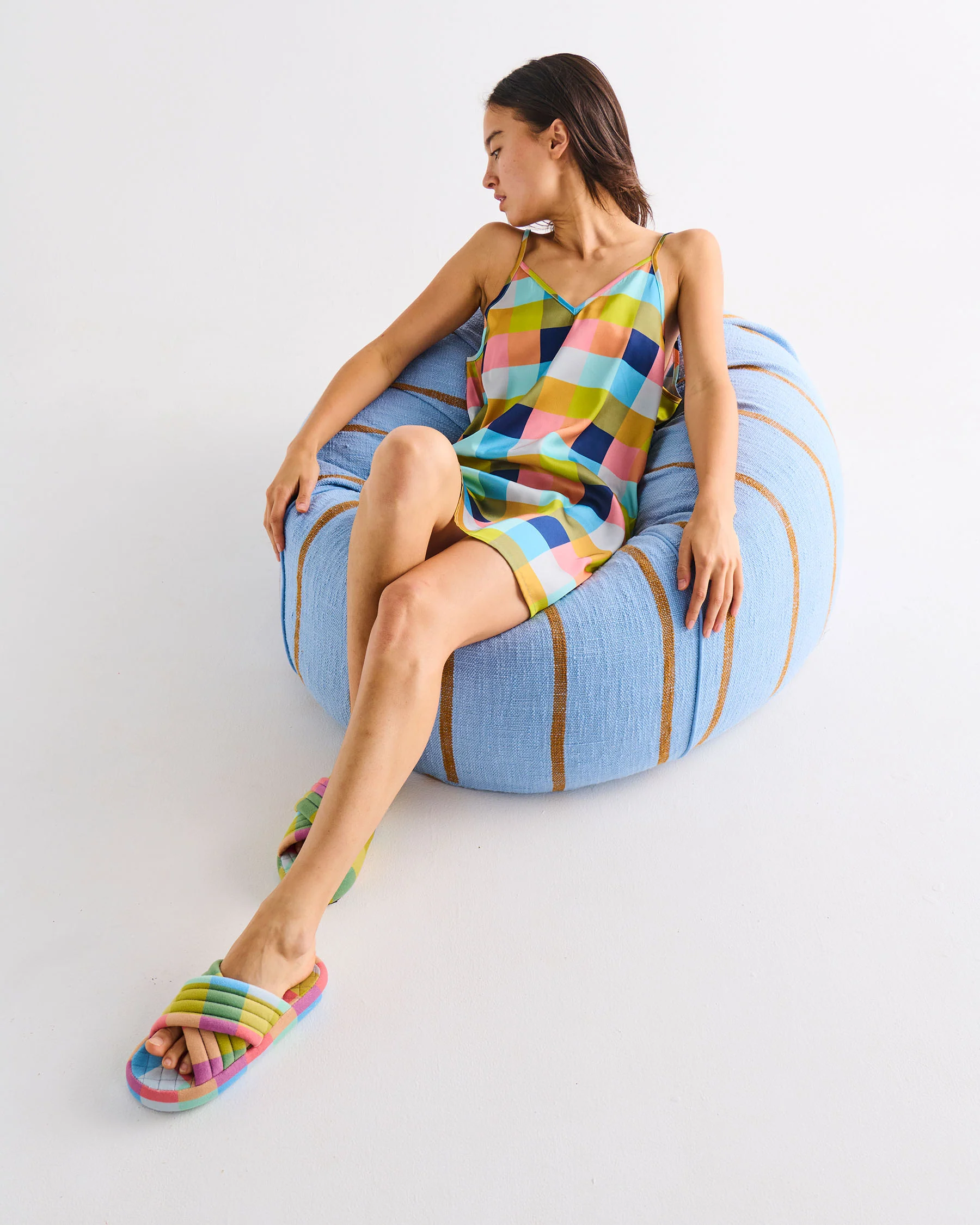 Como Stripe Woven Beanbag - Image 4