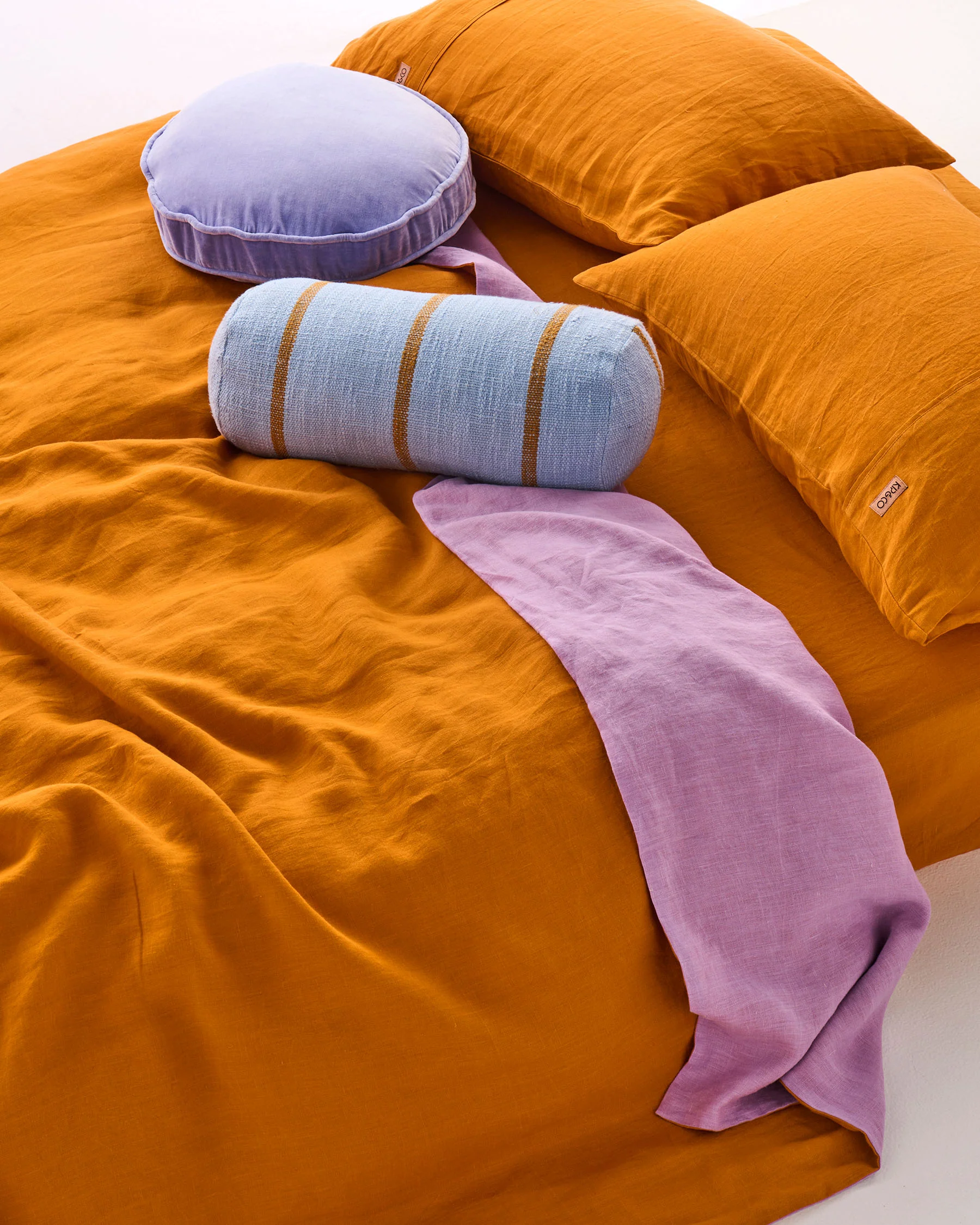 Como Stripe Woven Bolster Cushion - Image 2