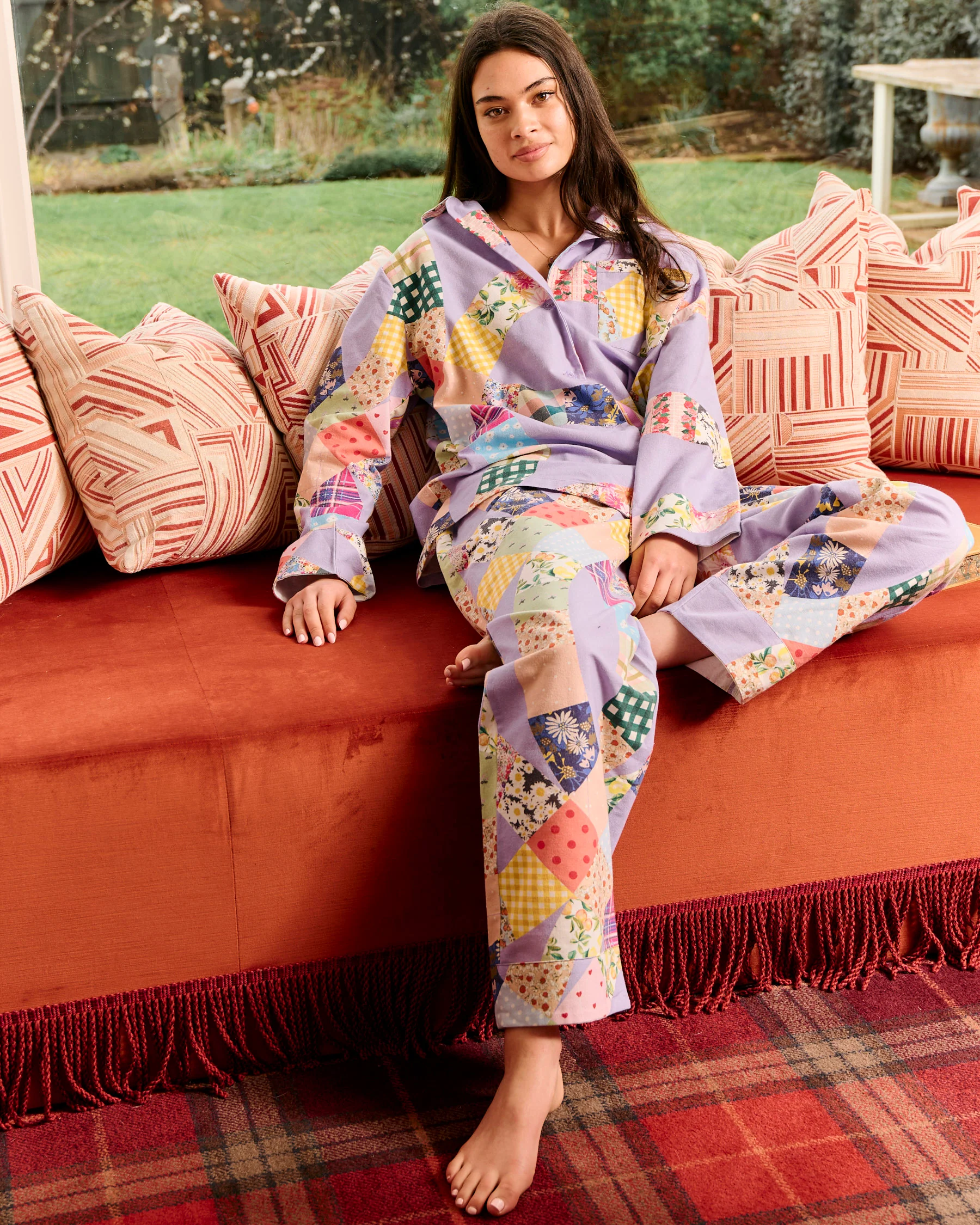 Cosy Cabin Flannelette Adult Long Sleeve Shirt & Pant Pyjama Set - Image 2