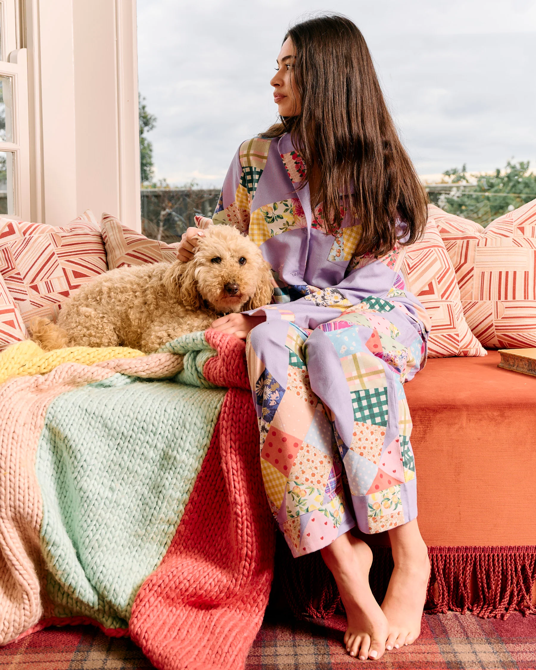 Cosy Cabin Flannelette Adult Long Sleeve Shirt & Pant Pyjama Set - Image 3