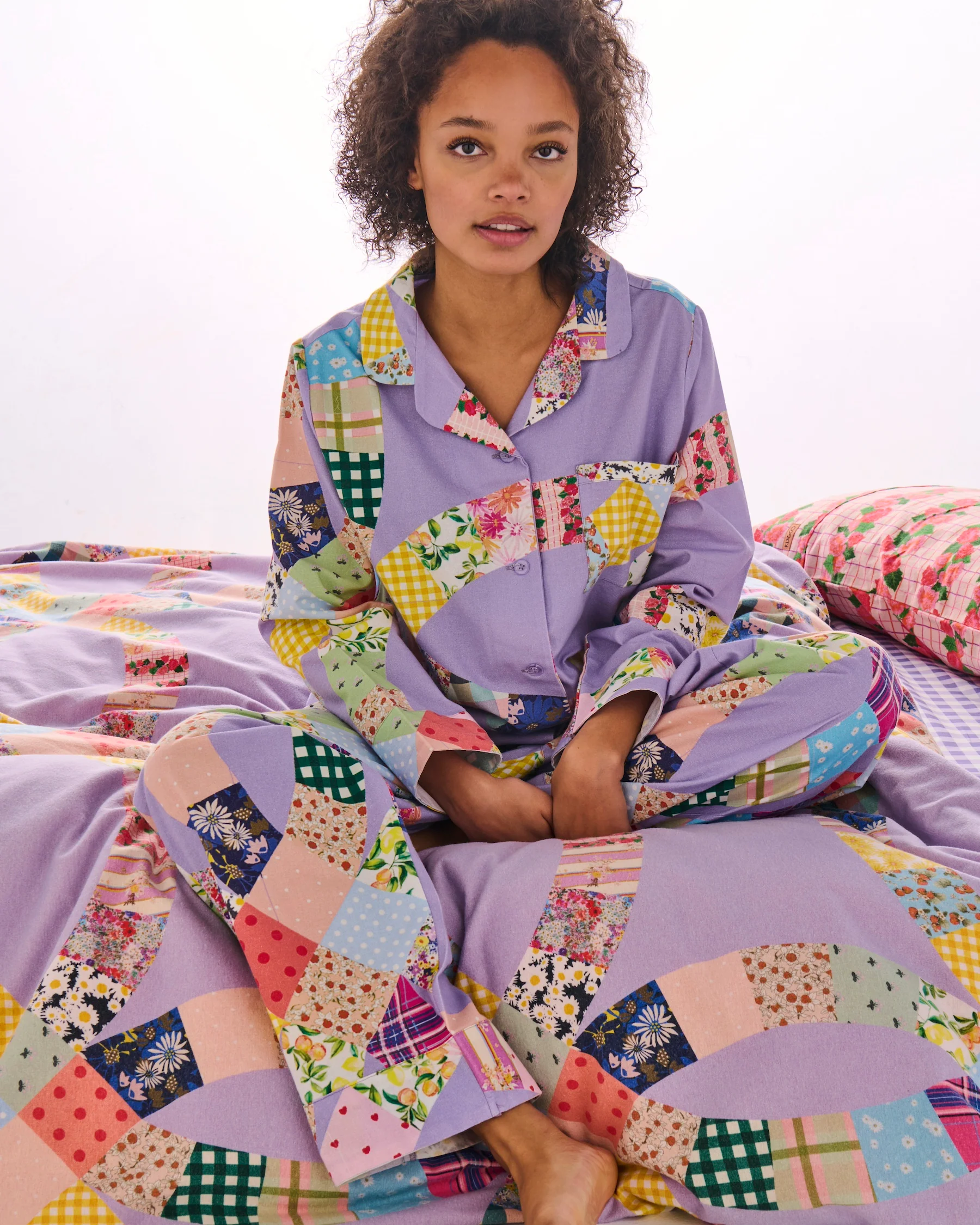 Cosy Cabin Flannelette Adult Long Sleeve Shirt & Pant Pyjama Set - Image 6