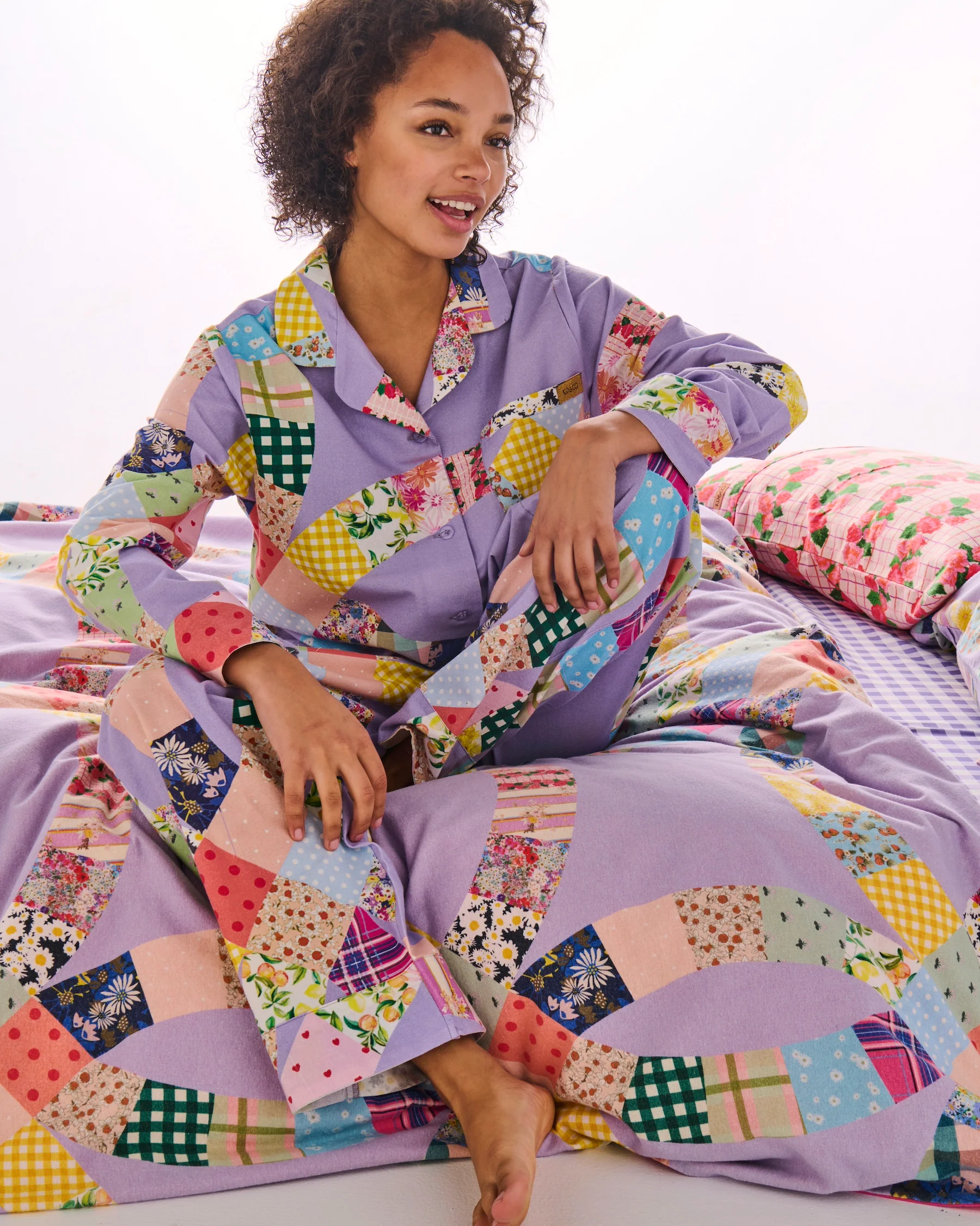 Cosy Cabin Flannelette Adult Long Sleeve Shirt & Pant Pyjama Set - Image 7