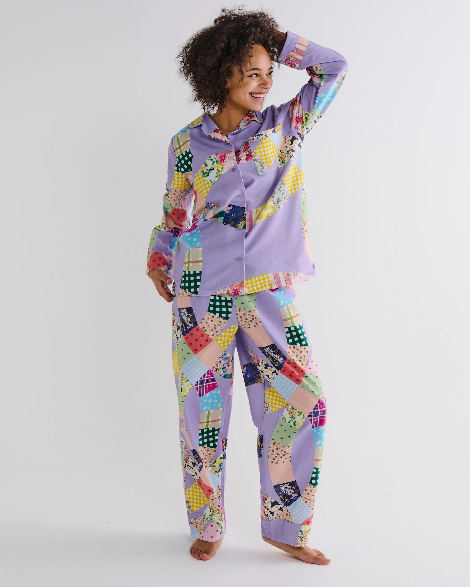 Cosy Cabin Flannelette Adult Long Sleeve Shirt & Pant Pyjama Set - Image 8