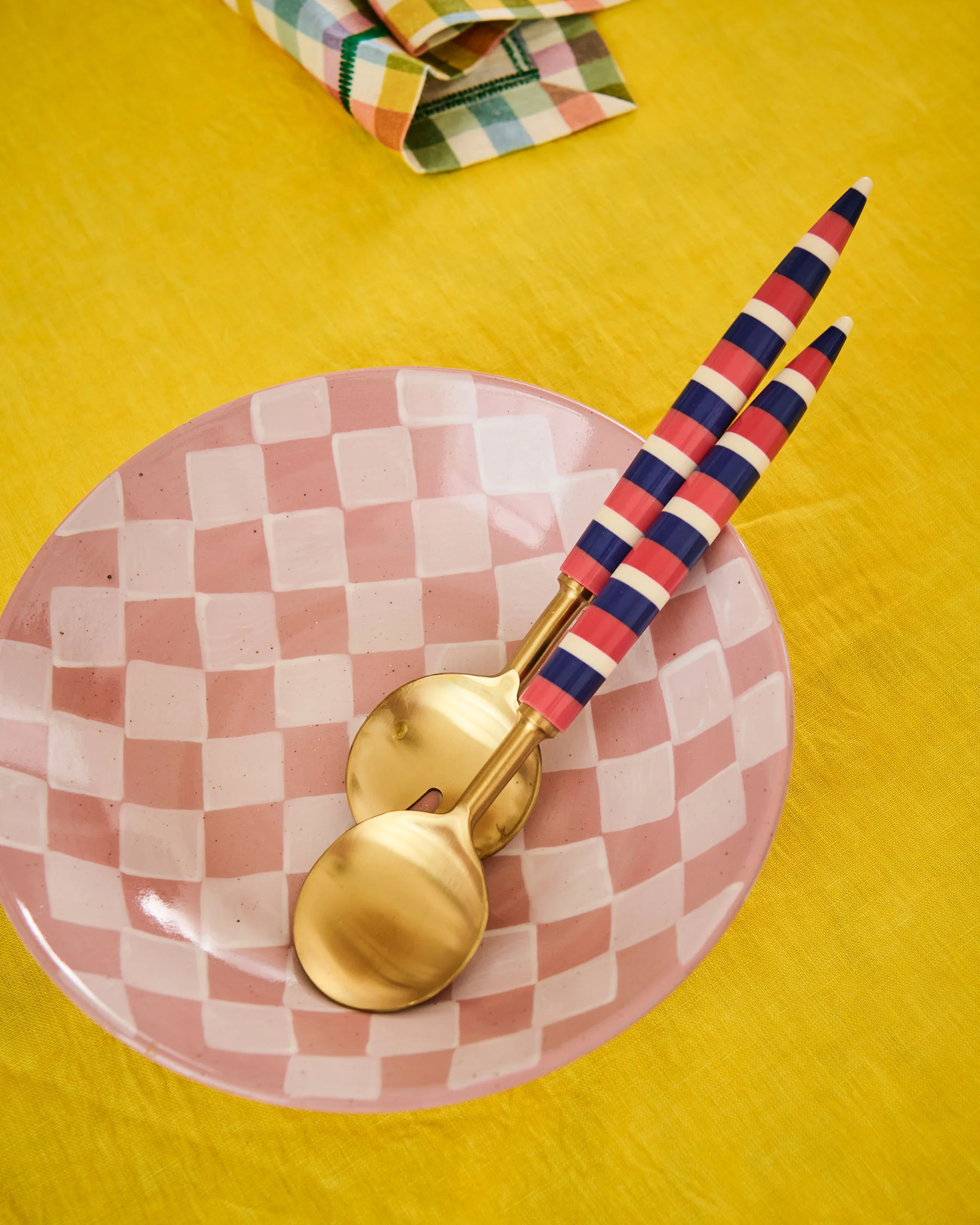 Crete Stripe Brasserie Salad Servers - Image 2