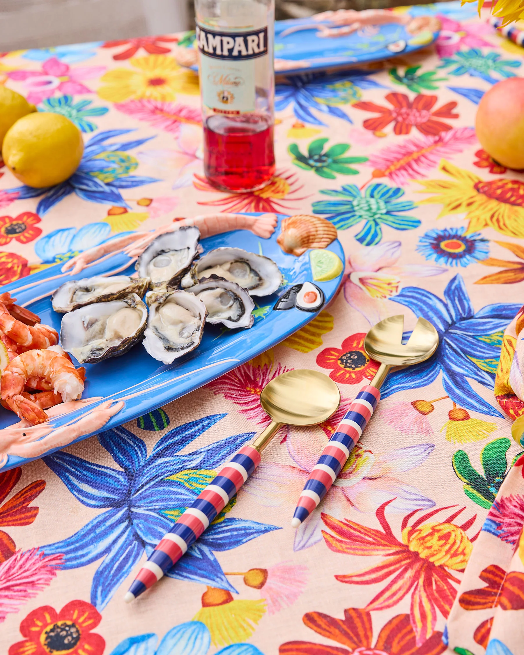 Crete Stripe Brasserie Salad Servers - Image 3