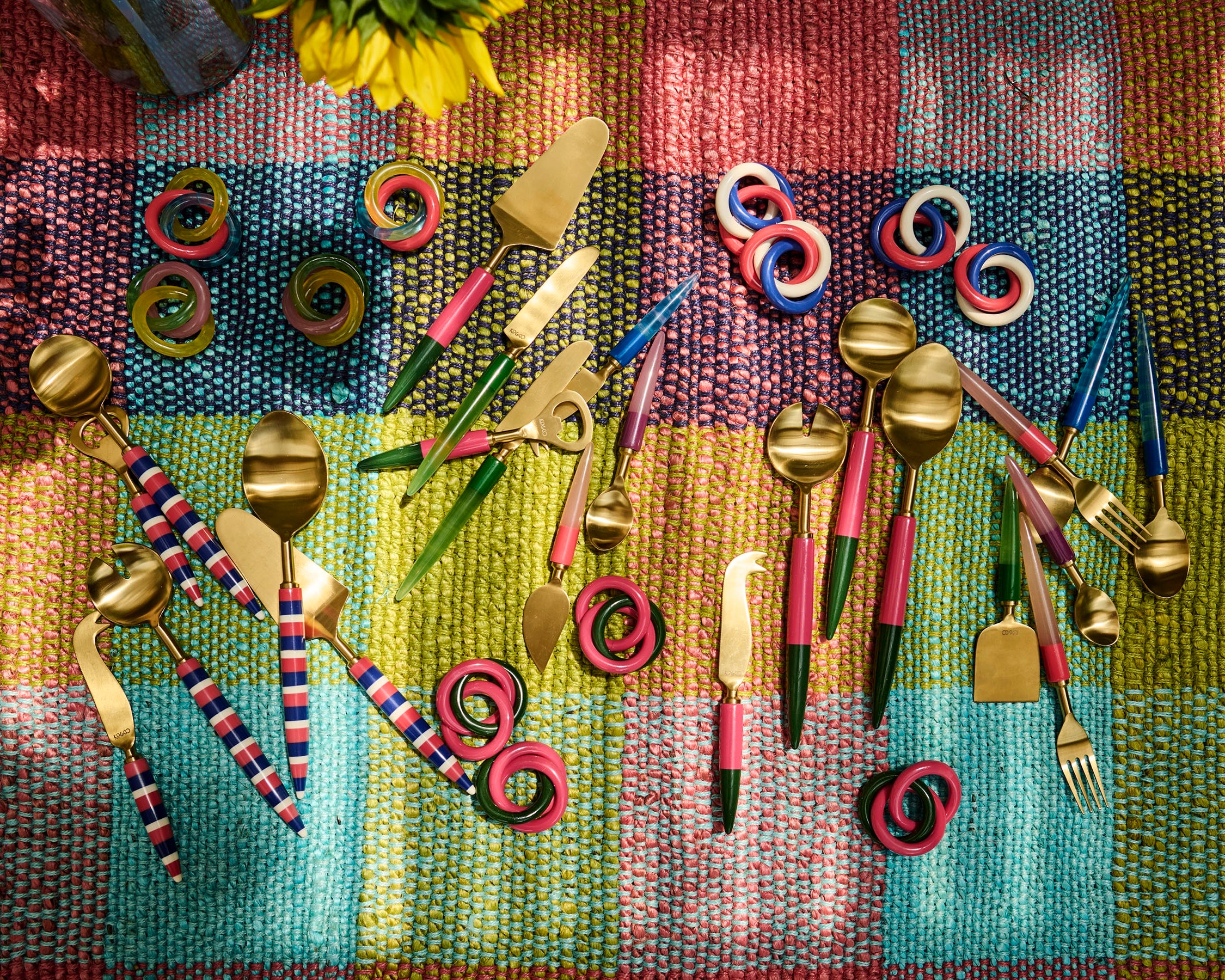 Crete Stripe Brasserie Salad Servers - Image 8