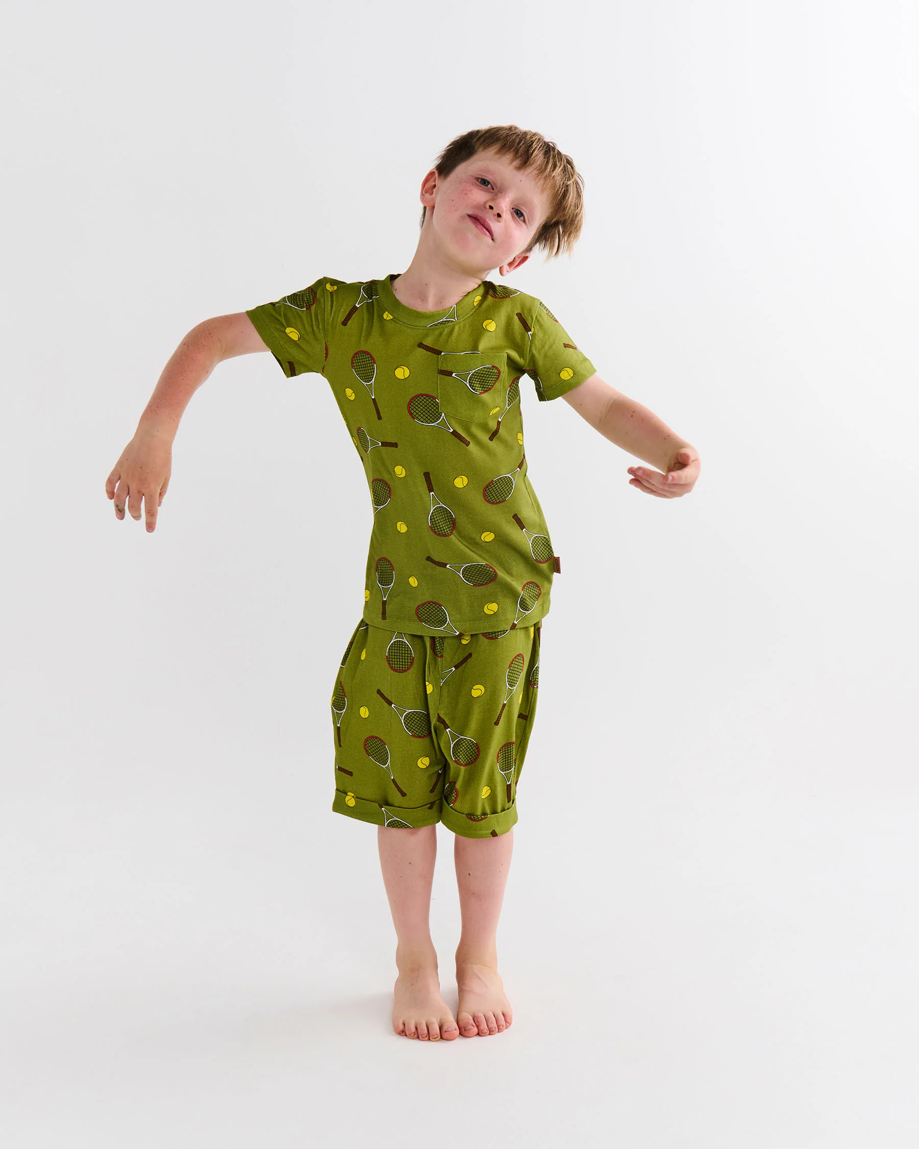 Deuce Kids Organic Cotton Short Sleeve Tee & Short Pyjama Set - Image 6