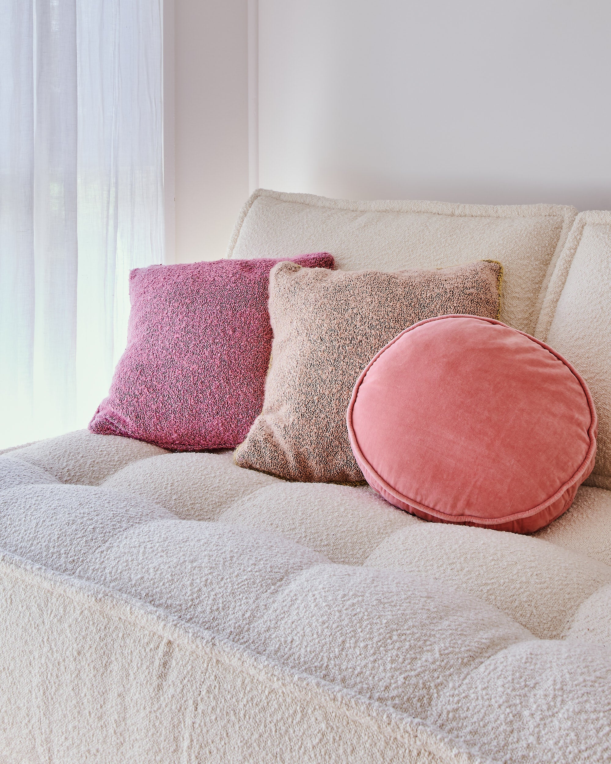 Dusty Rose Velvet Pea Cushion - Image 9