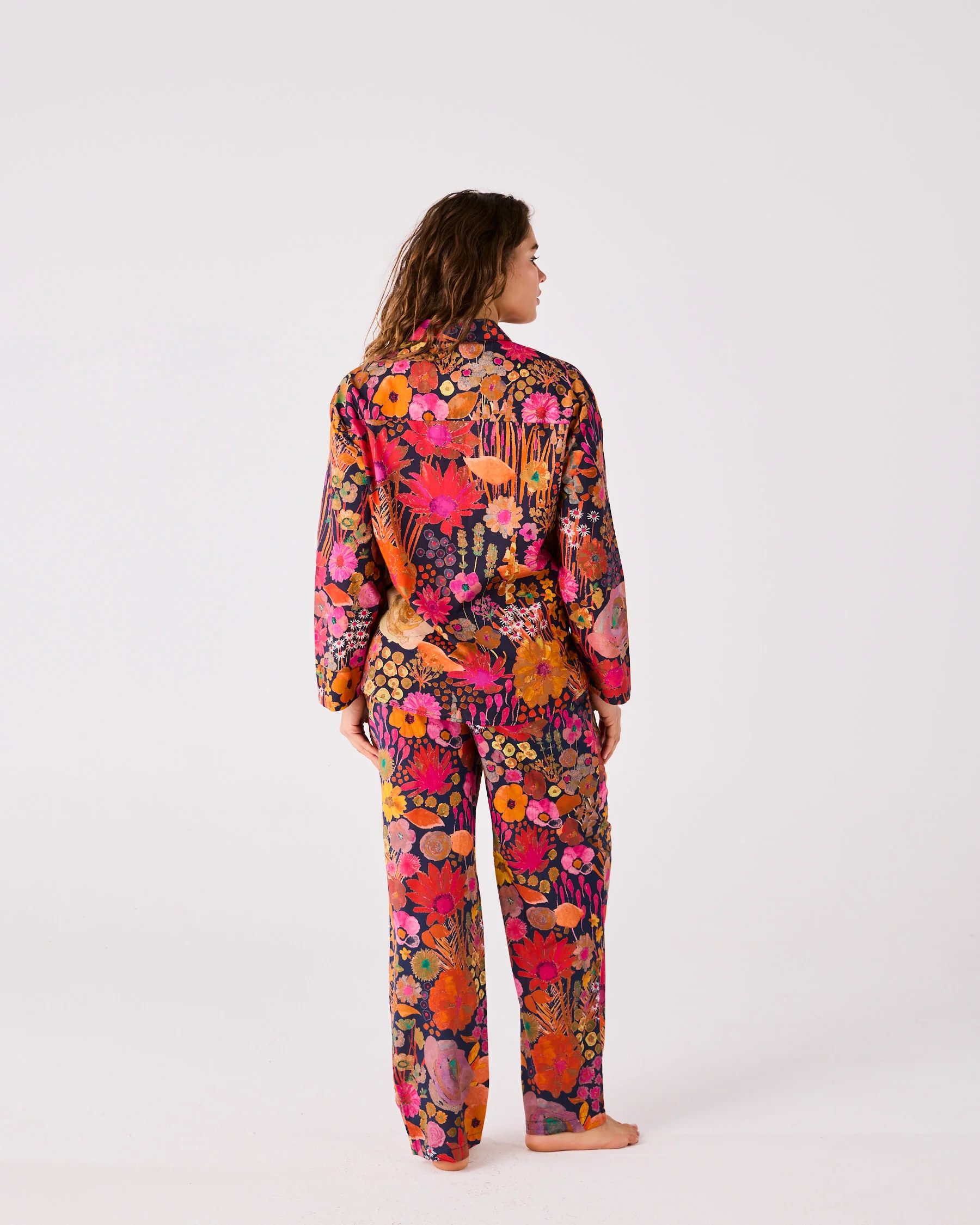 Field Of Dreams Navy Adult Organic Cotton Long Sleeve Shirt & Pant Pyjama Set - Image 5
