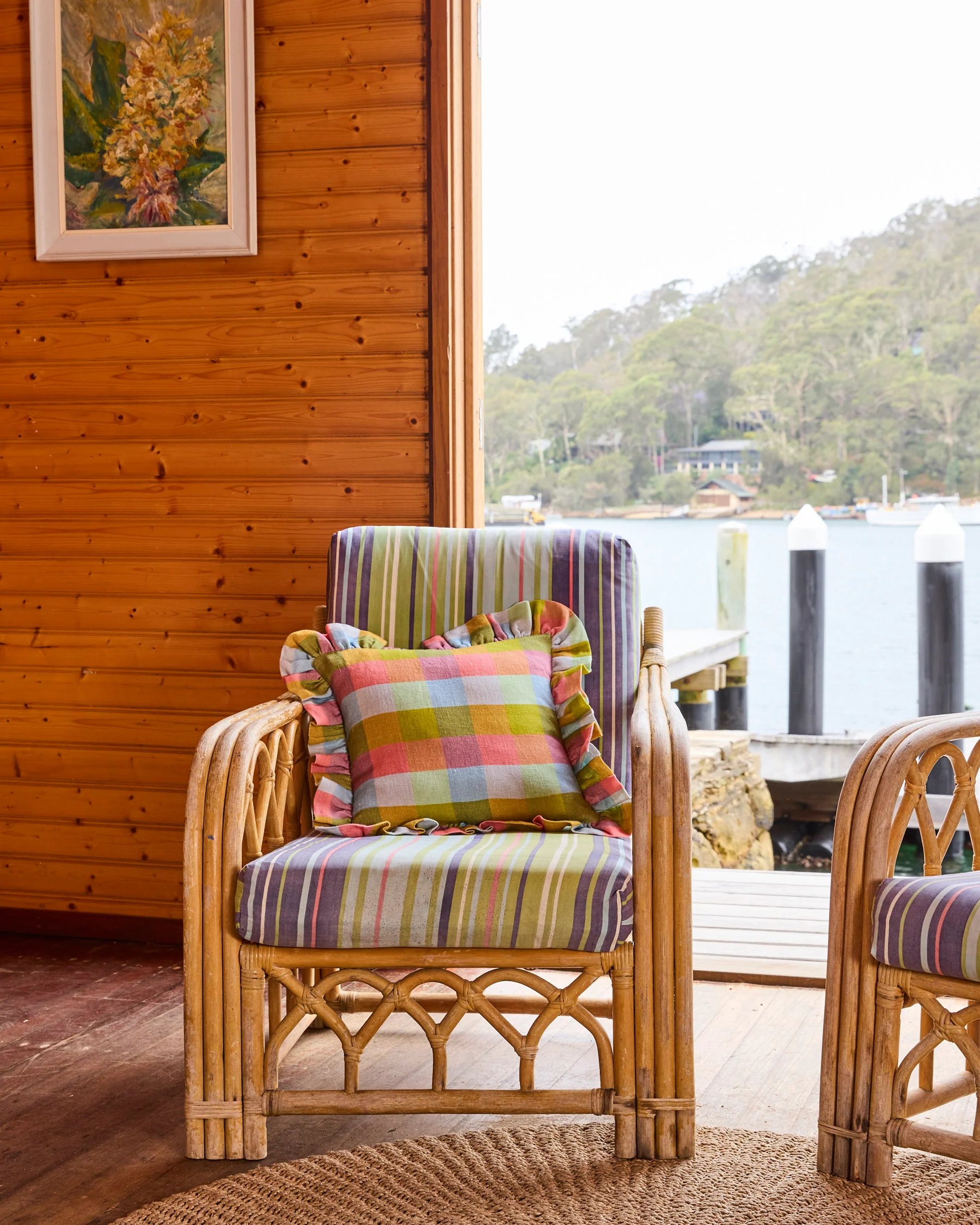 Florida Tartan Frill Upholstery Cushion - Image 3