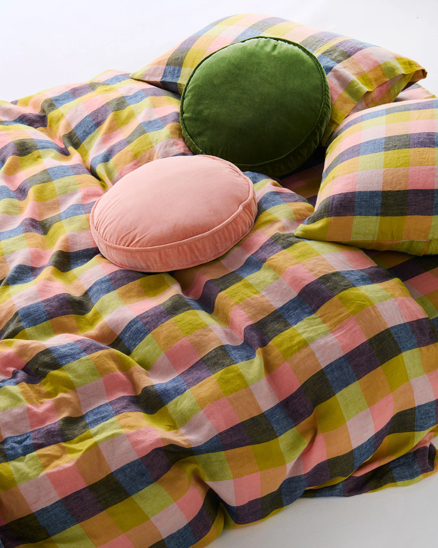 Florida Tartan Linen Pillowcases - Image 4