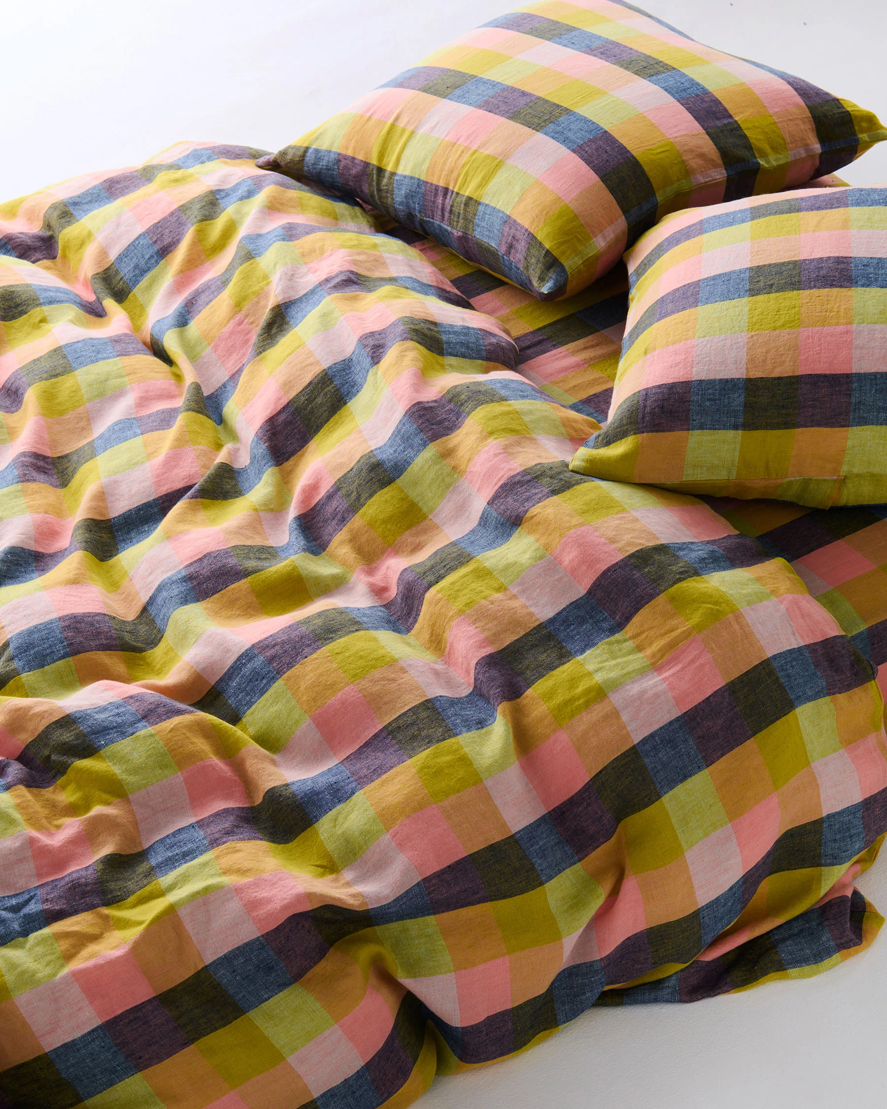 Florida Tartan Linen Quilt Cover - Image 3