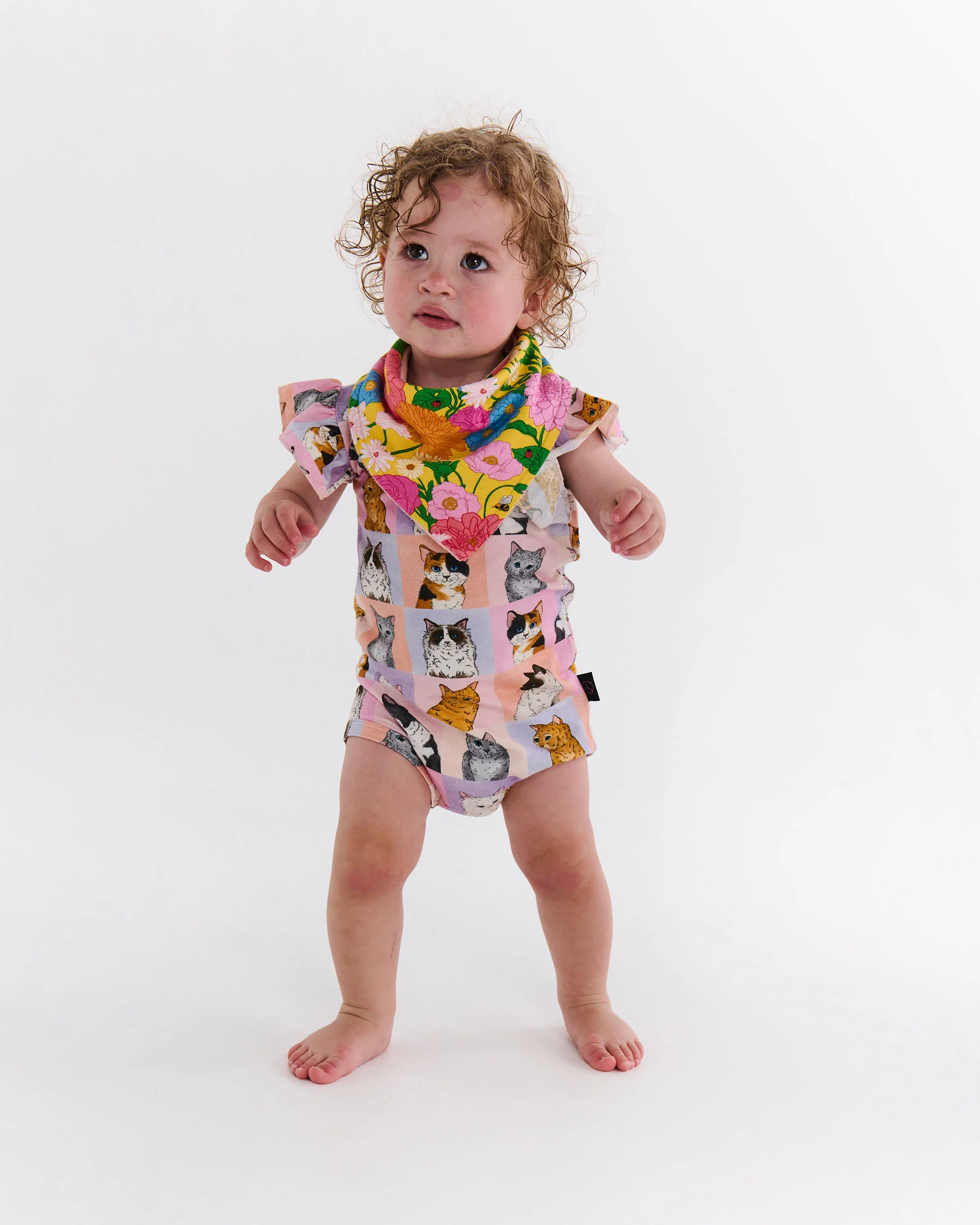 Flower Power Organic Cotton Dribble Bib Set - Image 2