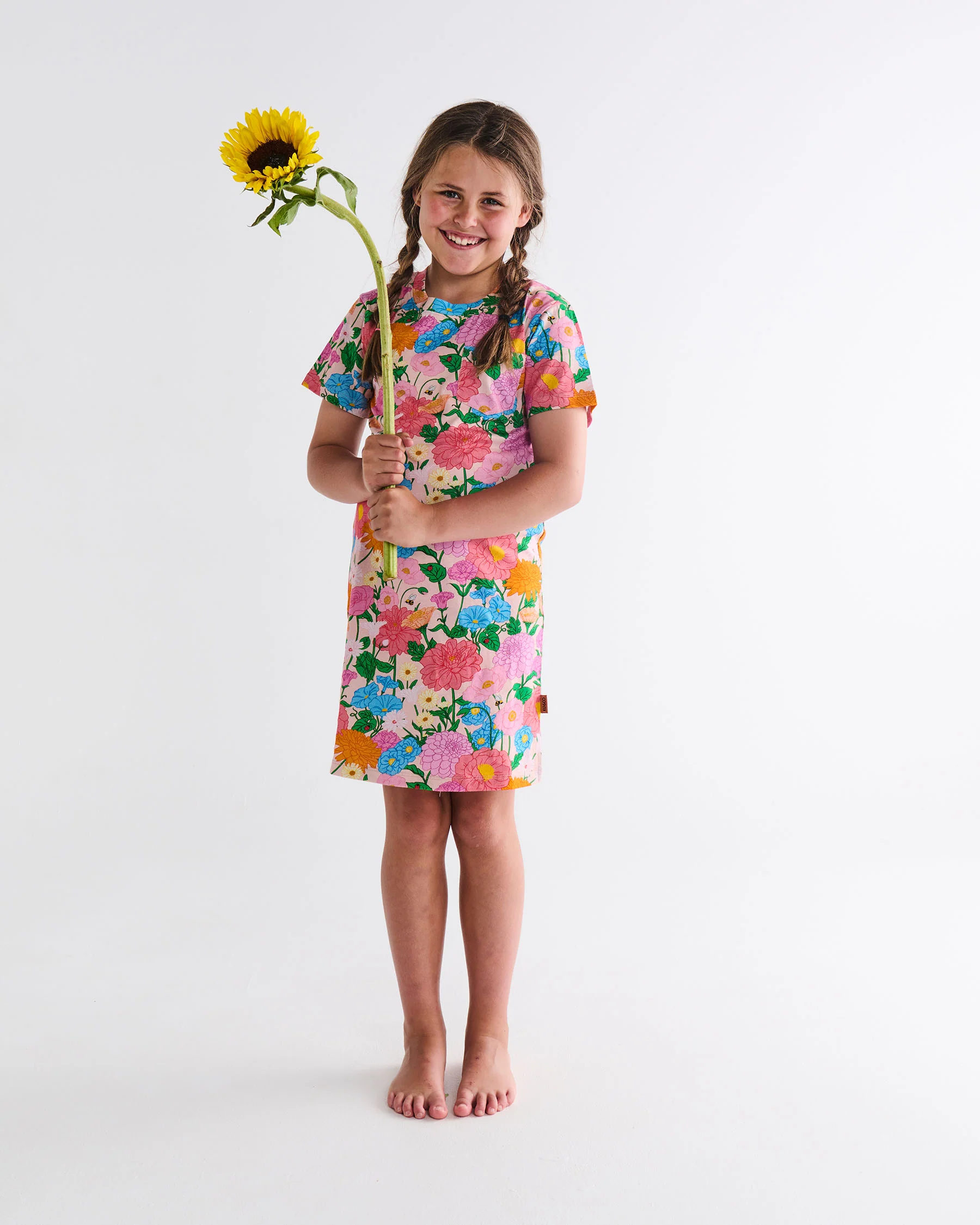 Follow The Sun Kids Organic Cotton Short Sleeve Nightie - Image 3