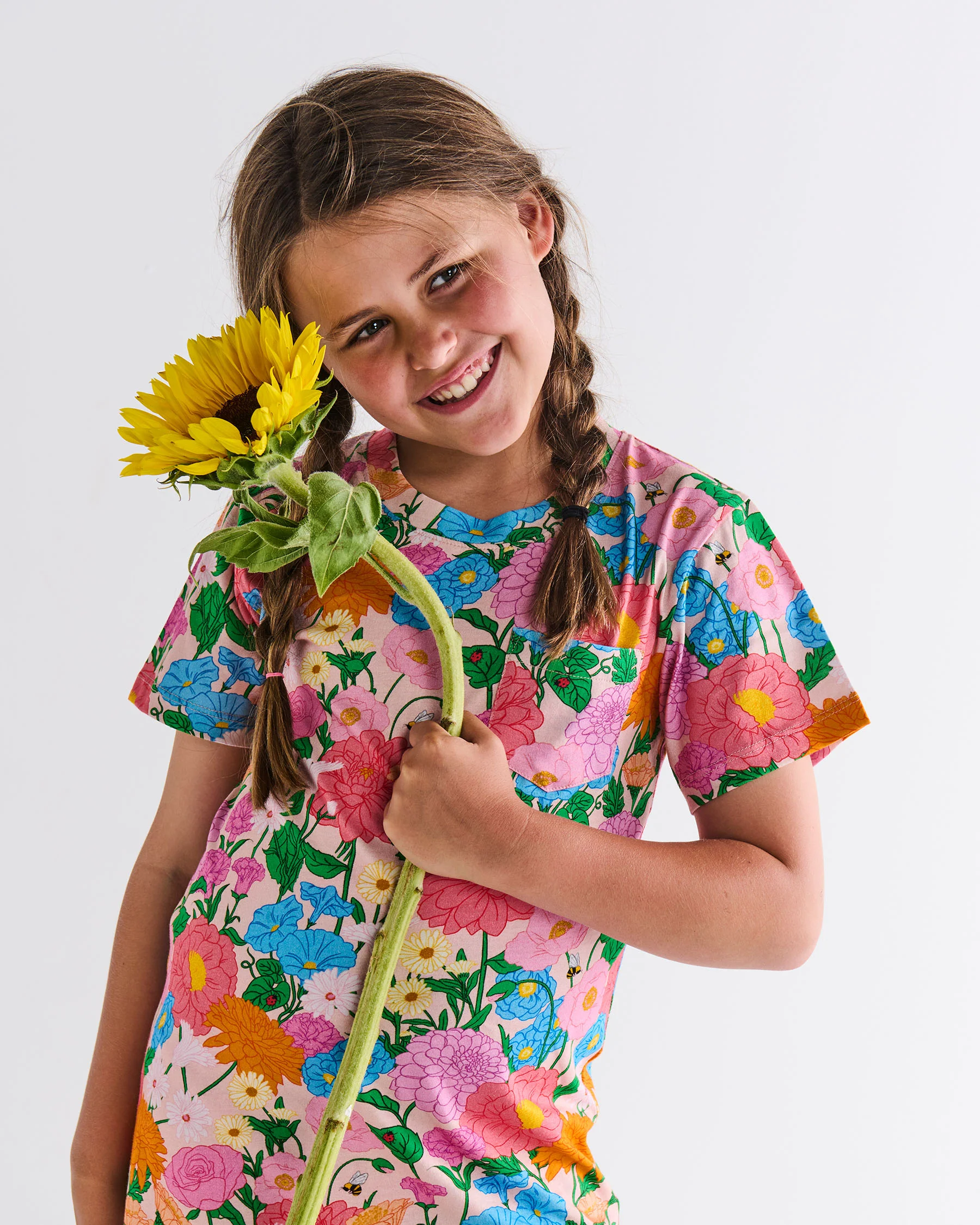 Follow The Sun Kids Organic Cotton Short Sleeve Nightie - Image 4