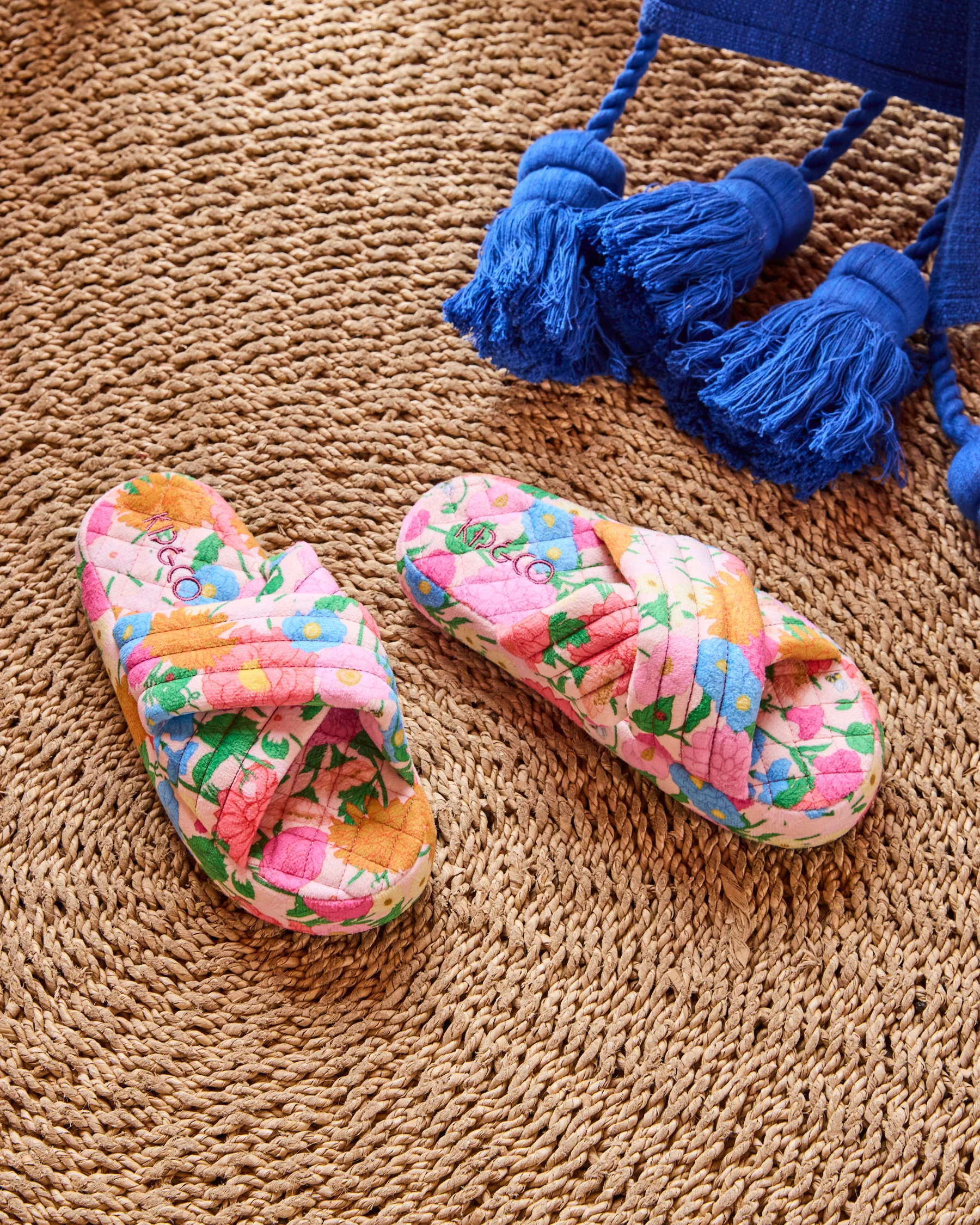 Follow The Sun Quilted Velvet Adult Slippers - Image 2