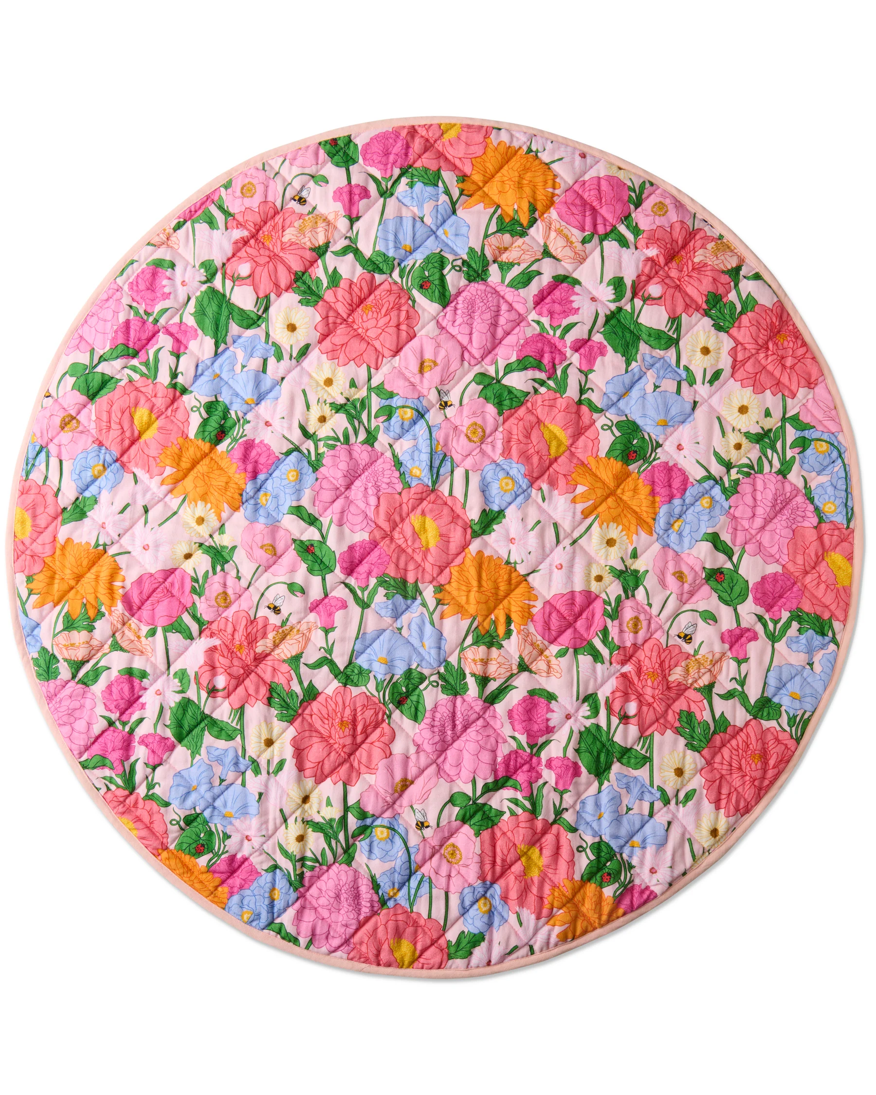 Follow The Sun Yellow Quilted Baby Play Mat