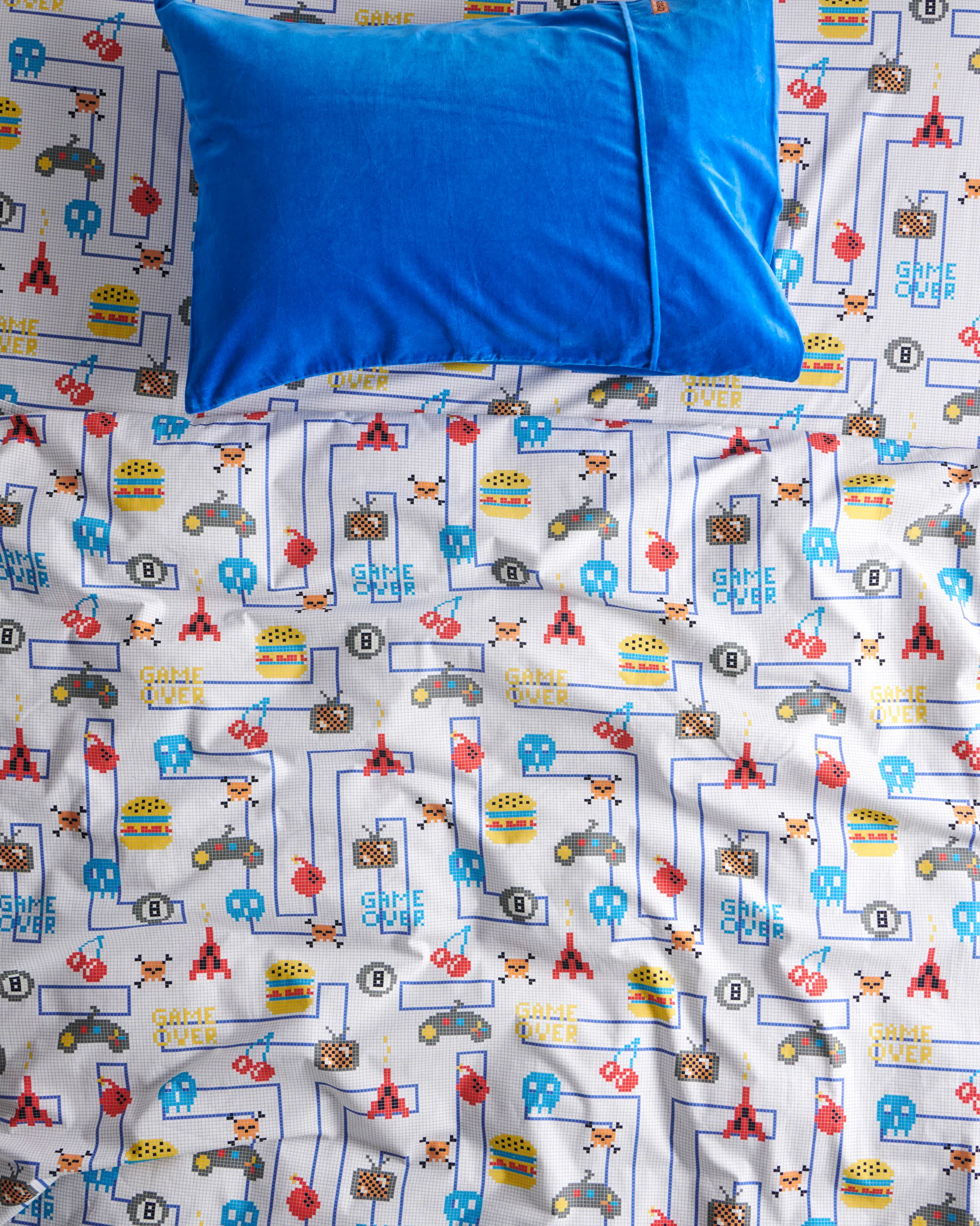 Gamer White Organic Cotton Fitted Sheet - Image 2